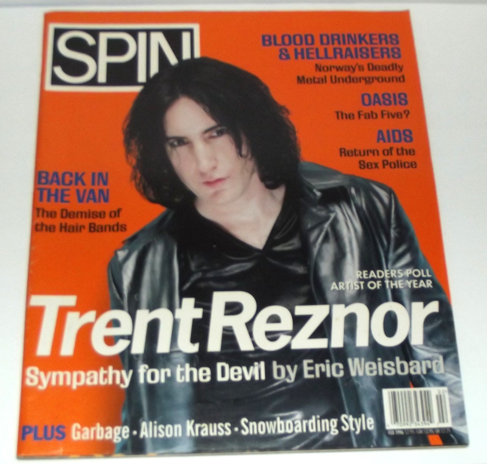 Spin Magazine Feb 1996 NIN Trent Reznor ~ Blood Drinkers & Hellraisers ~ Oasis Spin Magazine Feb 1996 NIN Trent Reznor ~ Blood Drinkers & Hellraisers ~ Oasis