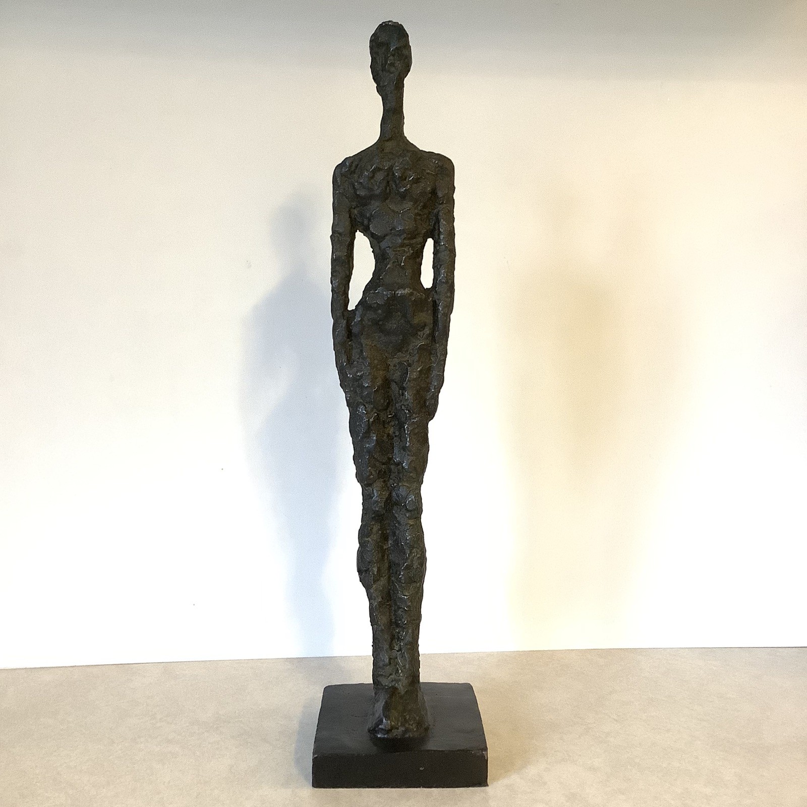 Abstract Artist Brutalist METAL SCULPTURE MCM STANDING MAN 12.5\
