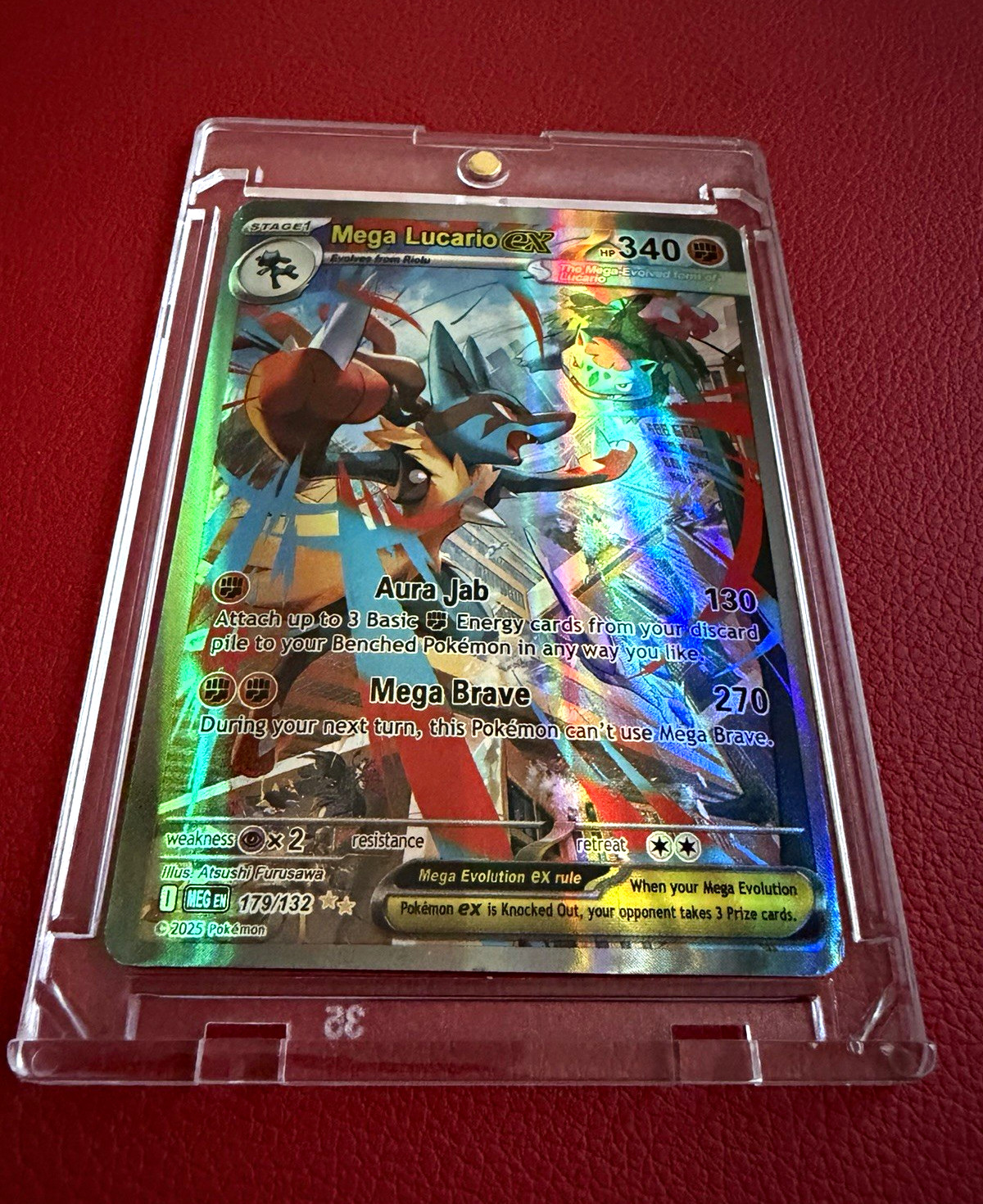 Mega Lucario ex Me01: Mega Evolution 179/132 340 HP Holo SIR English Mega Lucario ex Me01: Mega Evolution 179/132 340 HP Holo SIR English