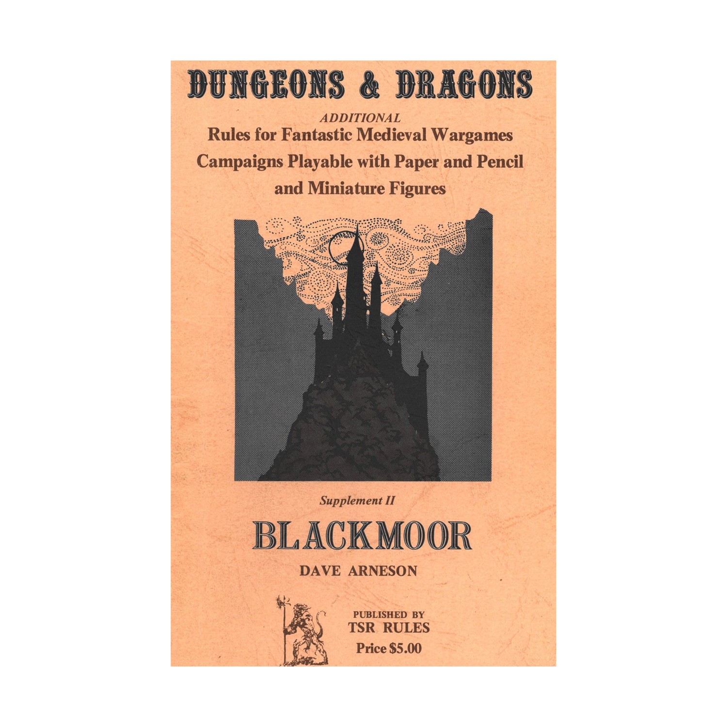 TSR Basic D&D Supplement #2 - Blackmoor (2nd-4ths) VG TSR Basic D&D Supplement #2 - Blackmoor (2nd-4ths) VG