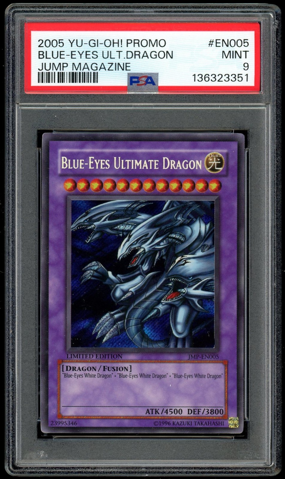 Blue-Eyes Ultimate Dragon 2005 Yu-Gi-Oh Jump Magazine Promo #EN005 PSA 9
