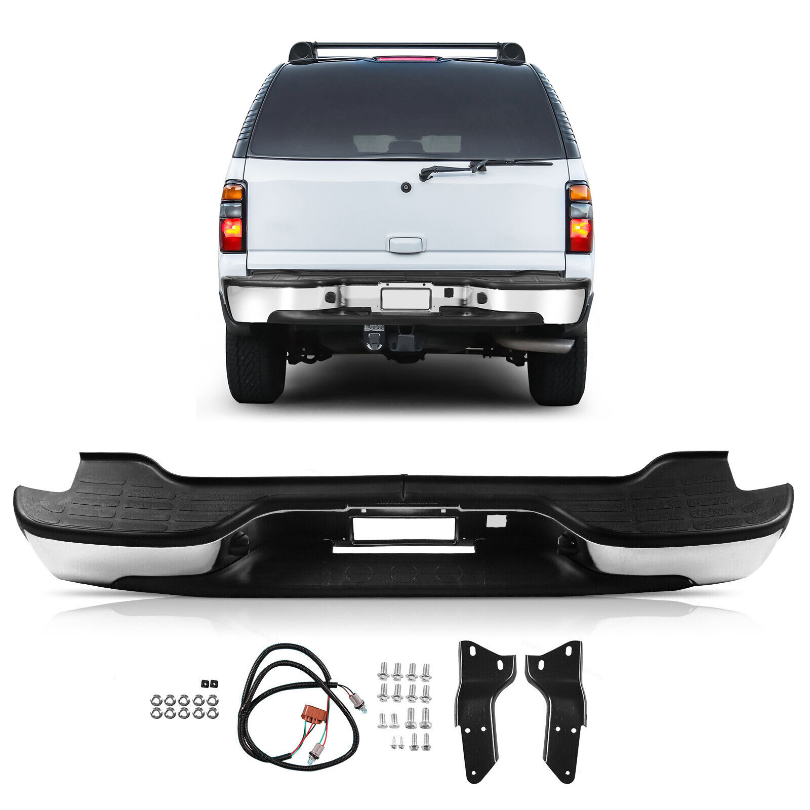 Fit For 2000-2006  Chevy Suburban 1500 Tahoe GMC Yukon XL Rear Step Bumper