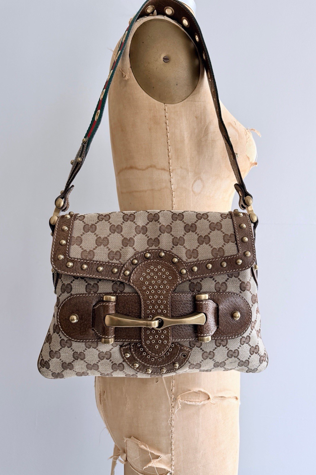 Gucci Horsebit Studded Pelham Runway Babouska Shoulder Bag Gucci Horsebit Studded Pelham Runway Babouska Shoulder Bag