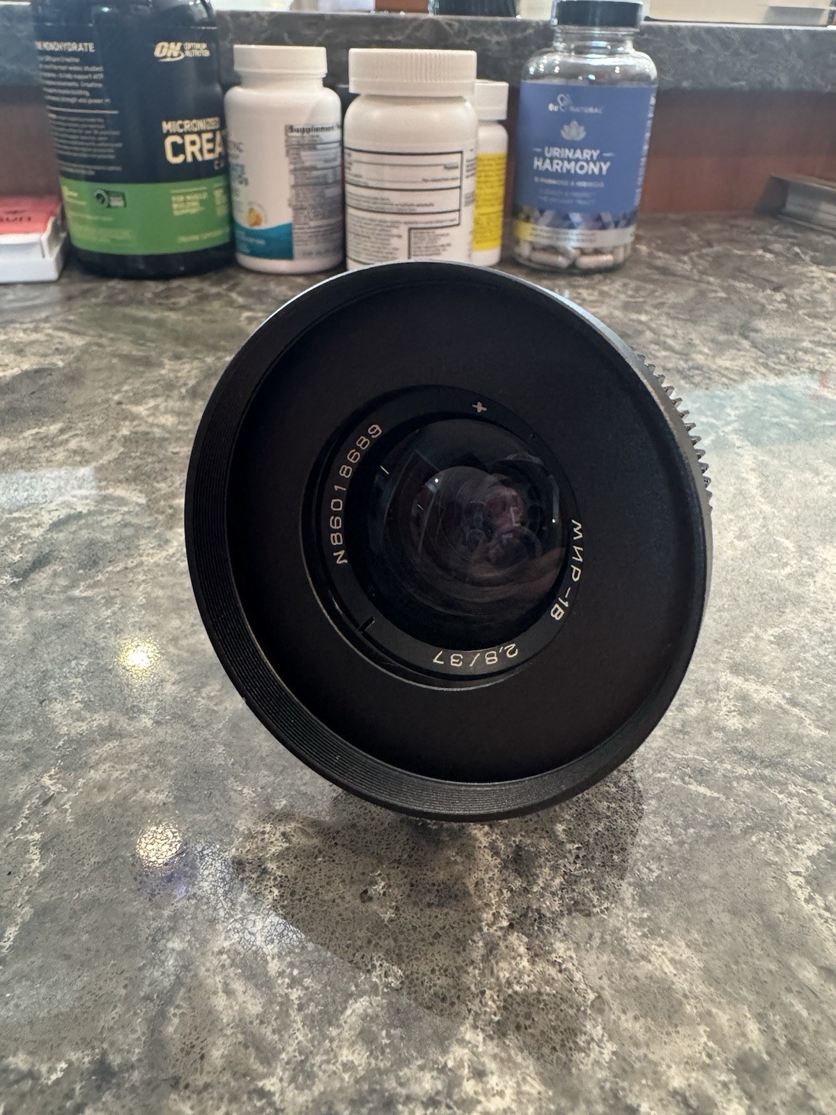Vintage Soviet Lens Mir-1B 37mm f/2.8 M42 Modified With Focus Gears Vintage Soviet Lens Mir-1B 37mm f/2.8 M42 Modified With Focus Gears
