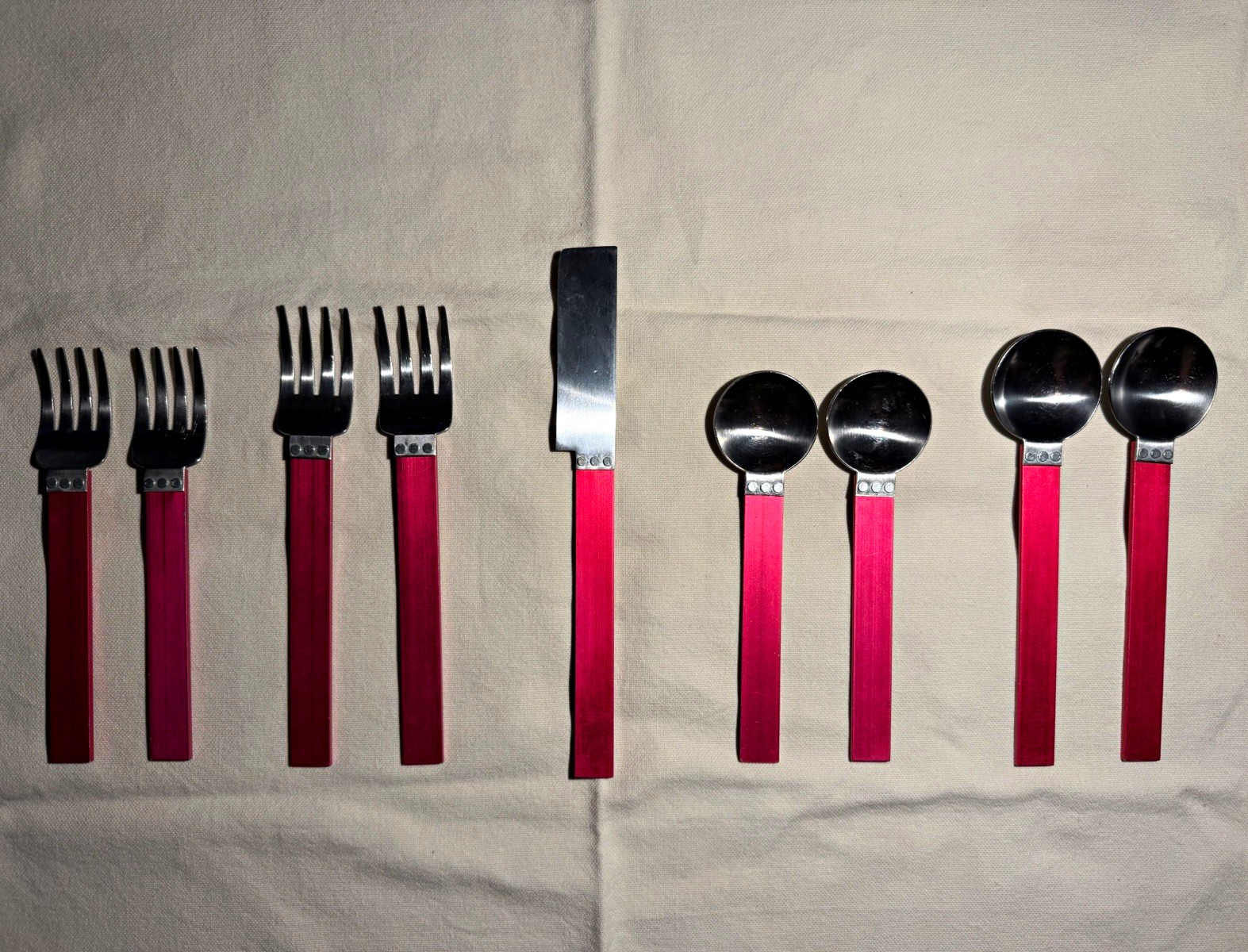 Vintage and very rare 80’s Sasaki & David Tisdale 9pc  Flatware set