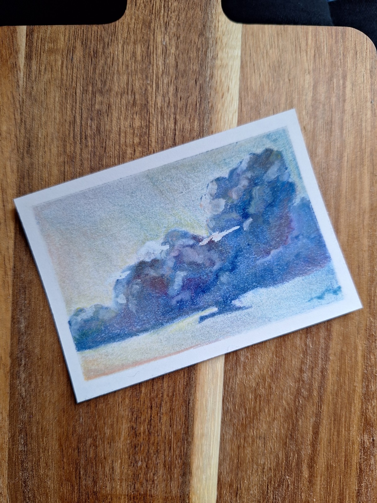 aceo original art card pastel impressionist clouds aceo original art card pastel impressionist clouds