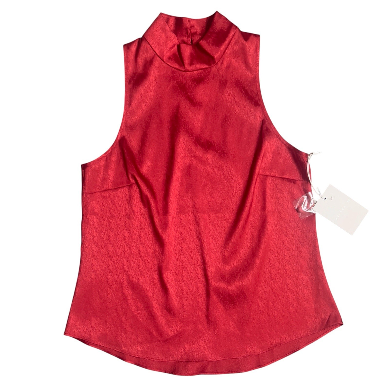 Chelsea 28 Tunic High Neck Sleeveless Back Button Sz XS Red Chili Nordstrom NWT Chelsea 28 Tunic High Neck Sleeveless Back Button Sz XS Red Chili Nordstrom NWT