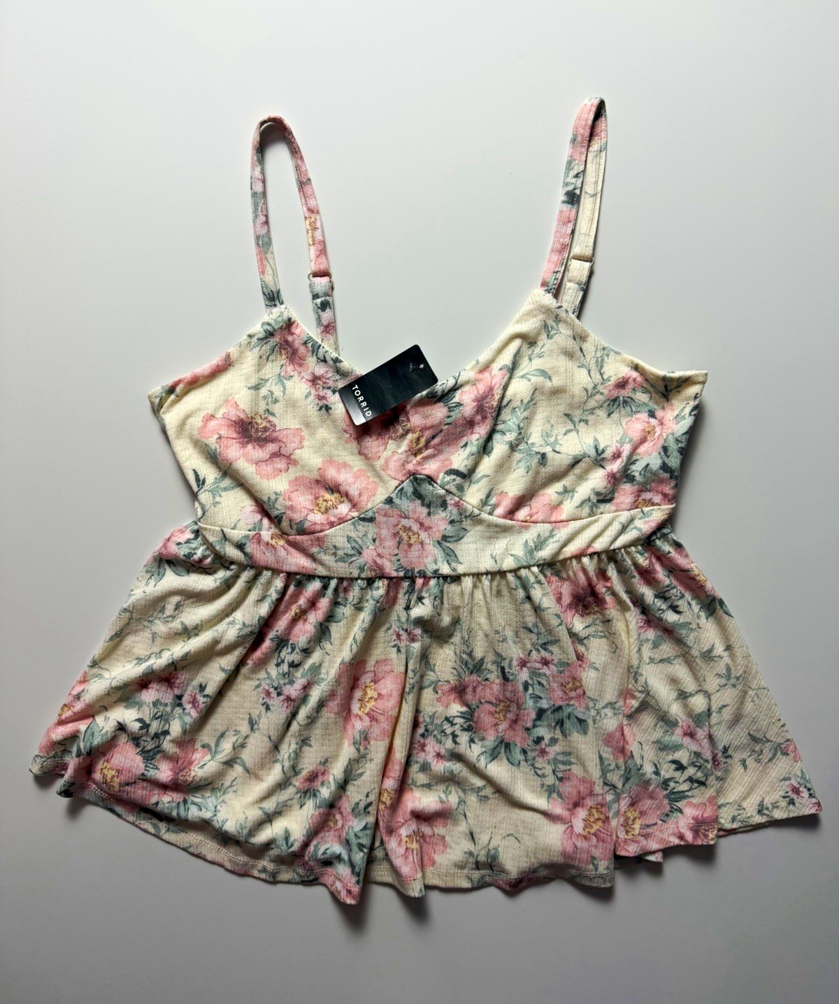 NWT Torrid Smocked Criss-Cross Babydoll Top, Size 1X NWT Torrid Smocked Criss-Cross Babydoll Top, Size 1X