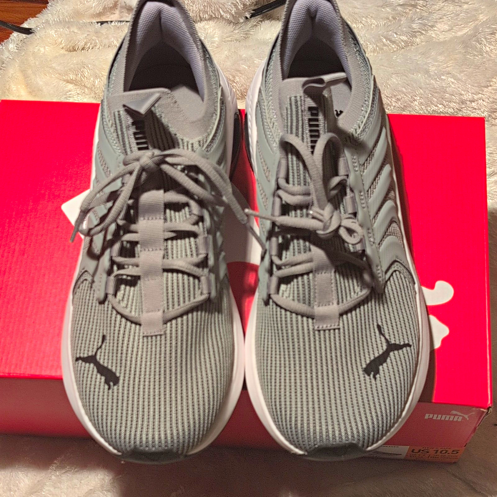 PUMA Illumine C Gray Men\'s Low Top Lace Up Athletic Sneaker US 10.5