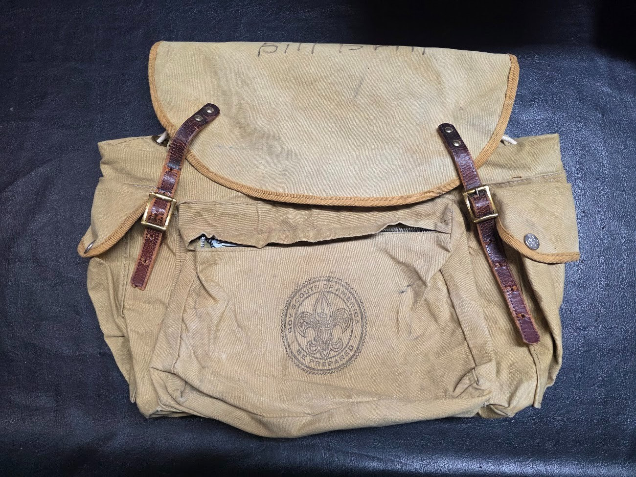 Vintage BSA Boy Scouts of America 16x12 inch Canvas Pack Backpack Great Cond Vintage BSA Boy Scouts of America 16x12 inch Canvas Pack Backpack Great Cond