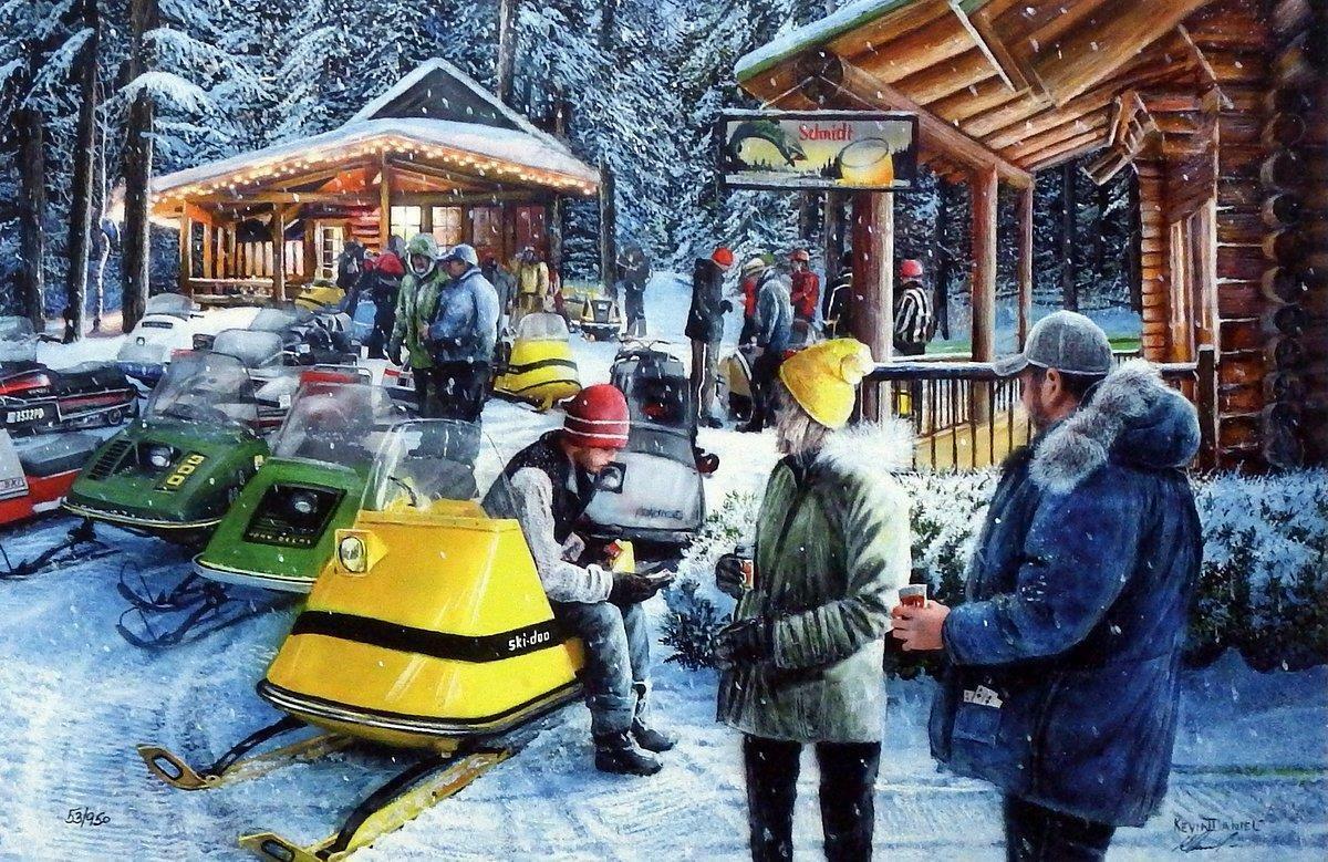 Kevin Daniel Poker Run III Snowmobile S/N Print 29 x 19