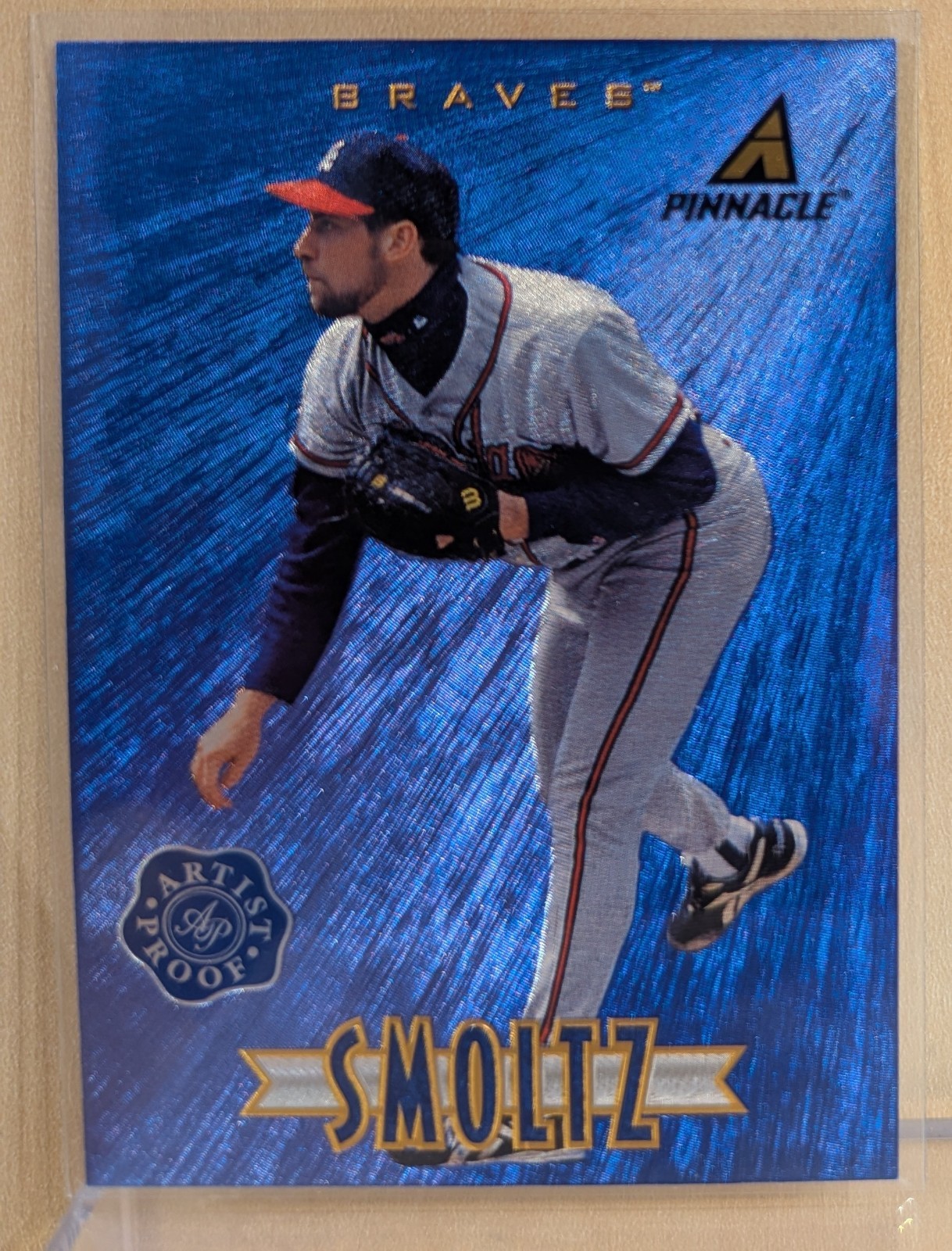 1997 New Pinnacle BLUE ARTIST PROOF #147 John Smoltz HOF RARE DUFEX PARALLEL 1997 New Pinnacle BLUE ARTIST PROOF #147 John Smoltz HOF RARE DUFEX PARALLEL