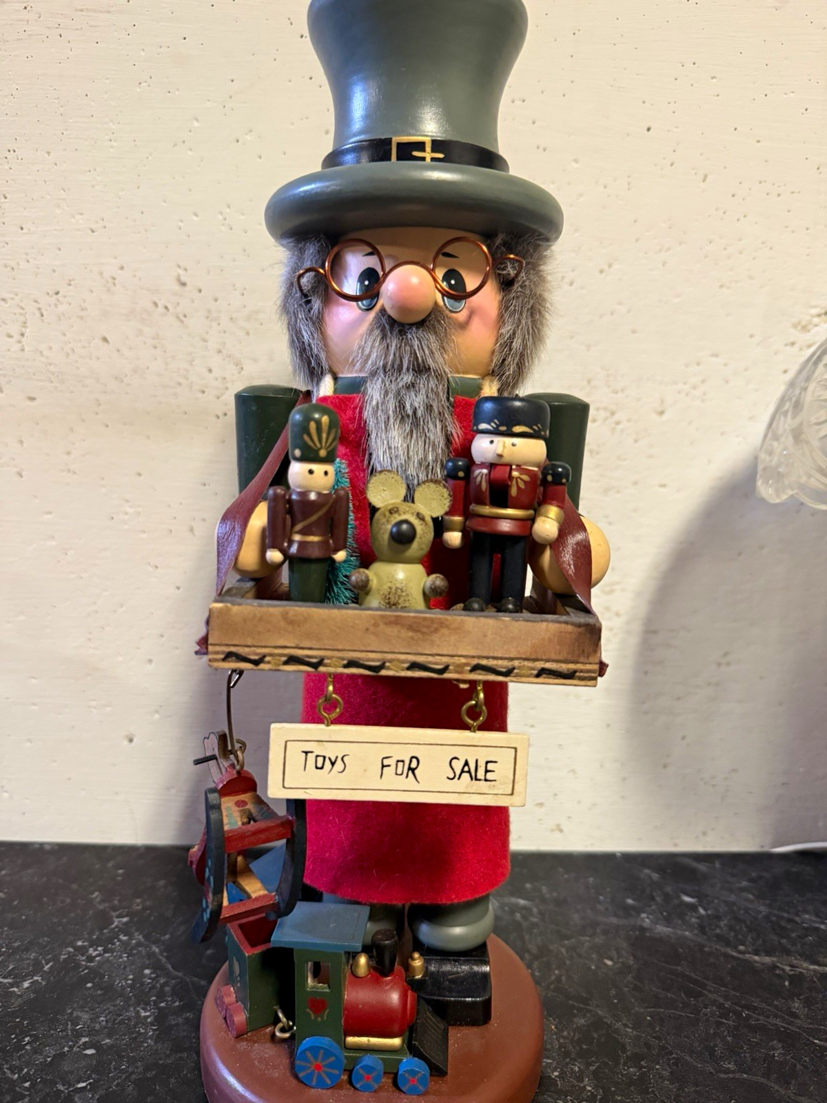 Zims 14in Hand Painted Wooden Nutcracker Christmas 1996 Green Red MPN 1002 Zims 14in Hand Painted Wooden Nutcracker Christmas 1996 Green Red MPN 1002