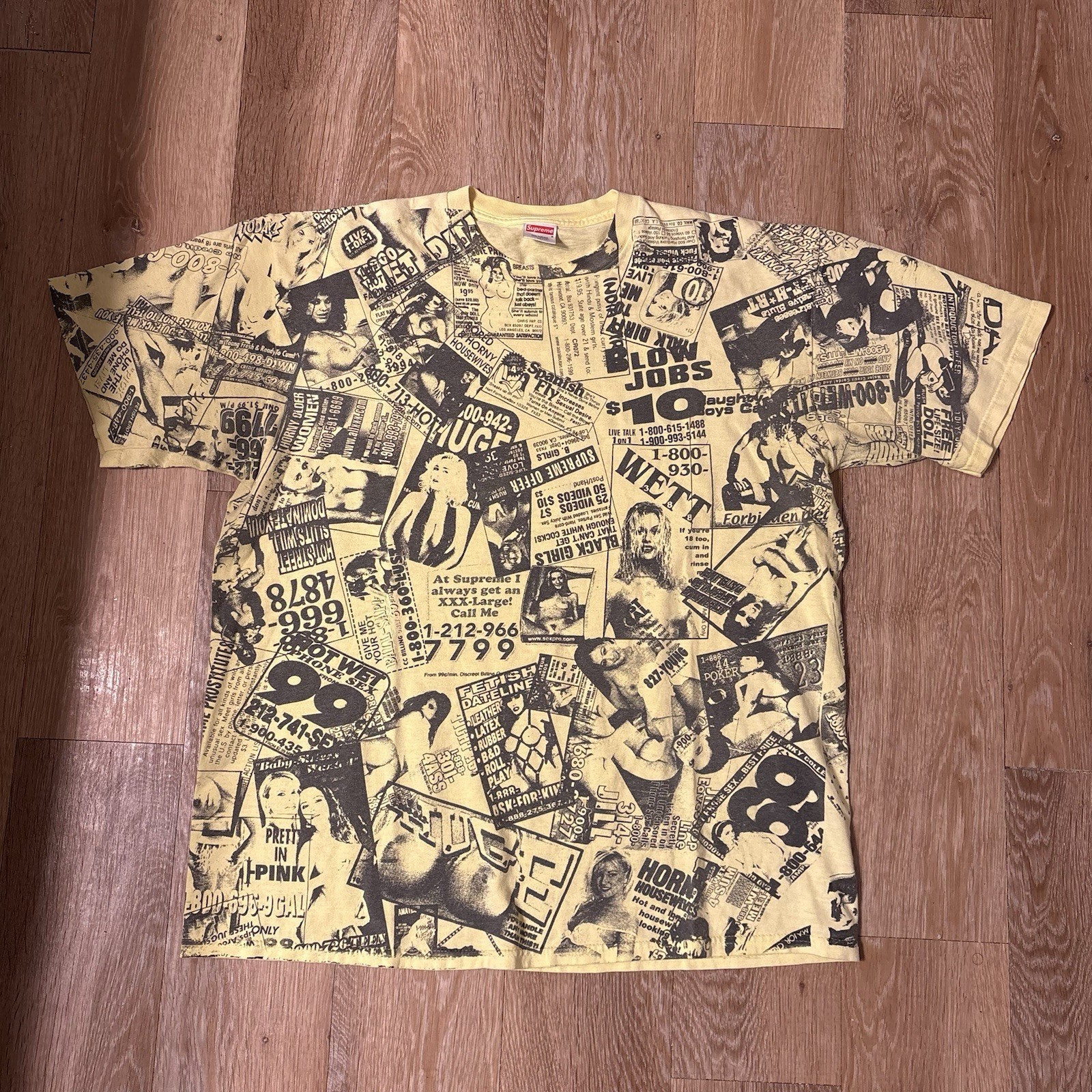 SUPER RARE Vintage 2001 Supreme Porn Ads All Over Print Shirt XL SUPER RARE Vintage 2001 Supreme Porn Ads All Over Print Shirt XL