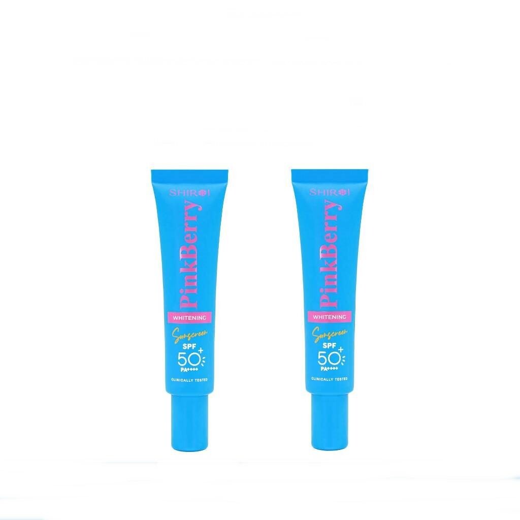 2x Shiroi Facial Sunscreen Cream Pink Berry Whitening SPF 50+ PA++++ 15 grams. 2x Shiroi Facial Sunscreen Cream Pink Berry Whitening SPF 50+ PA++++ 15 grams.