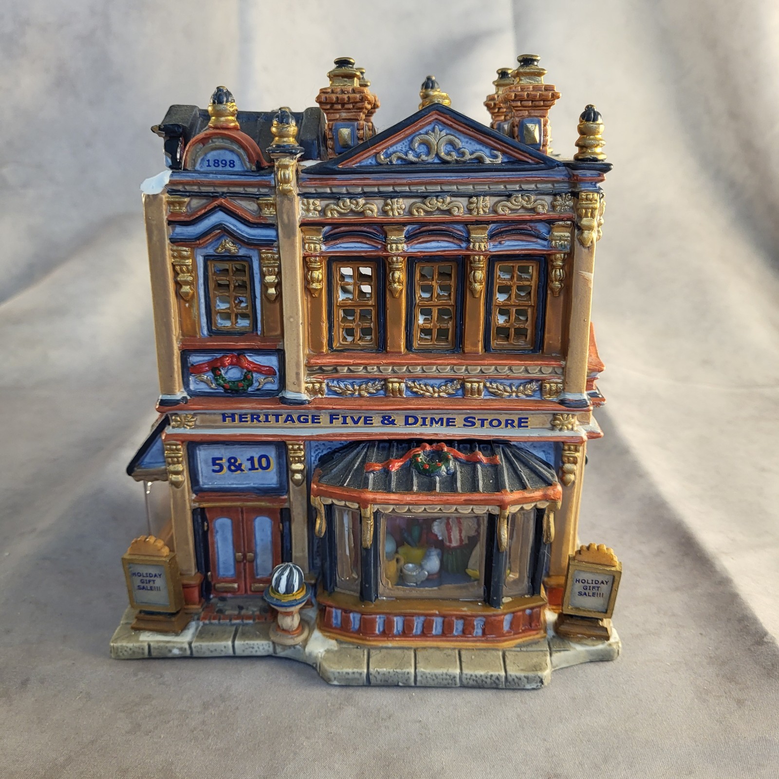 Vintage 2003 Lemax Heritage Five And Dime Christmas Village Building Vintage 2003 Lemax Heritage Five And Dime Christmas Village Building