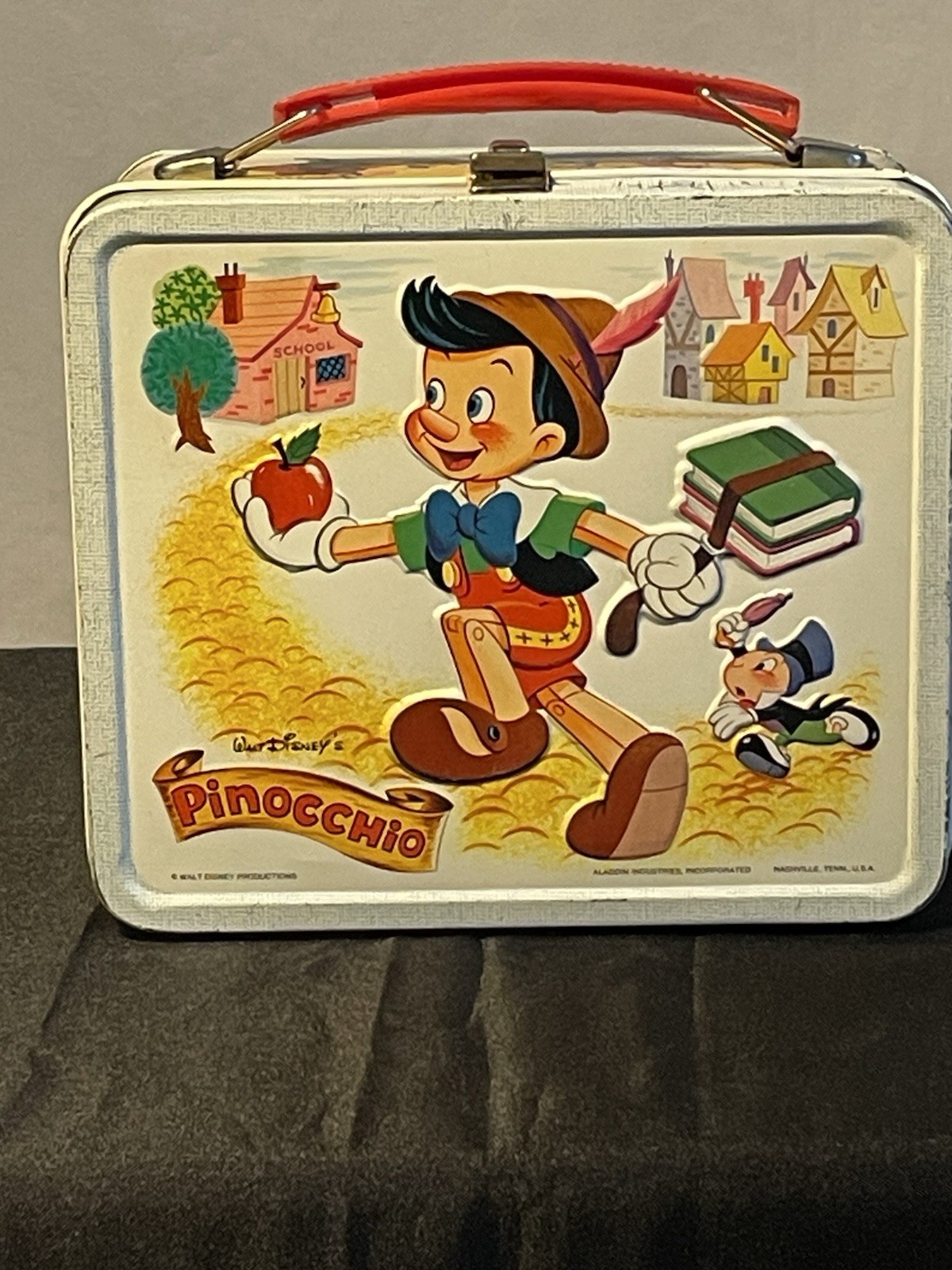 Vintage 1971 Disney Pinocchio Metal Lunchbox Aladdin Industries VG One Owner Vintage 1971 Disney Pinocchio Metal Lunchbox Aladdin Industries VG One Owner