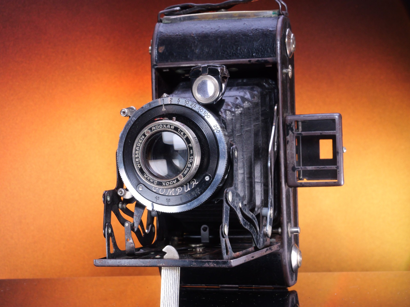 Antique Wirgin Auta Folding Camera Stelo Adox Wiesbaden Lens 1:4.5 1942