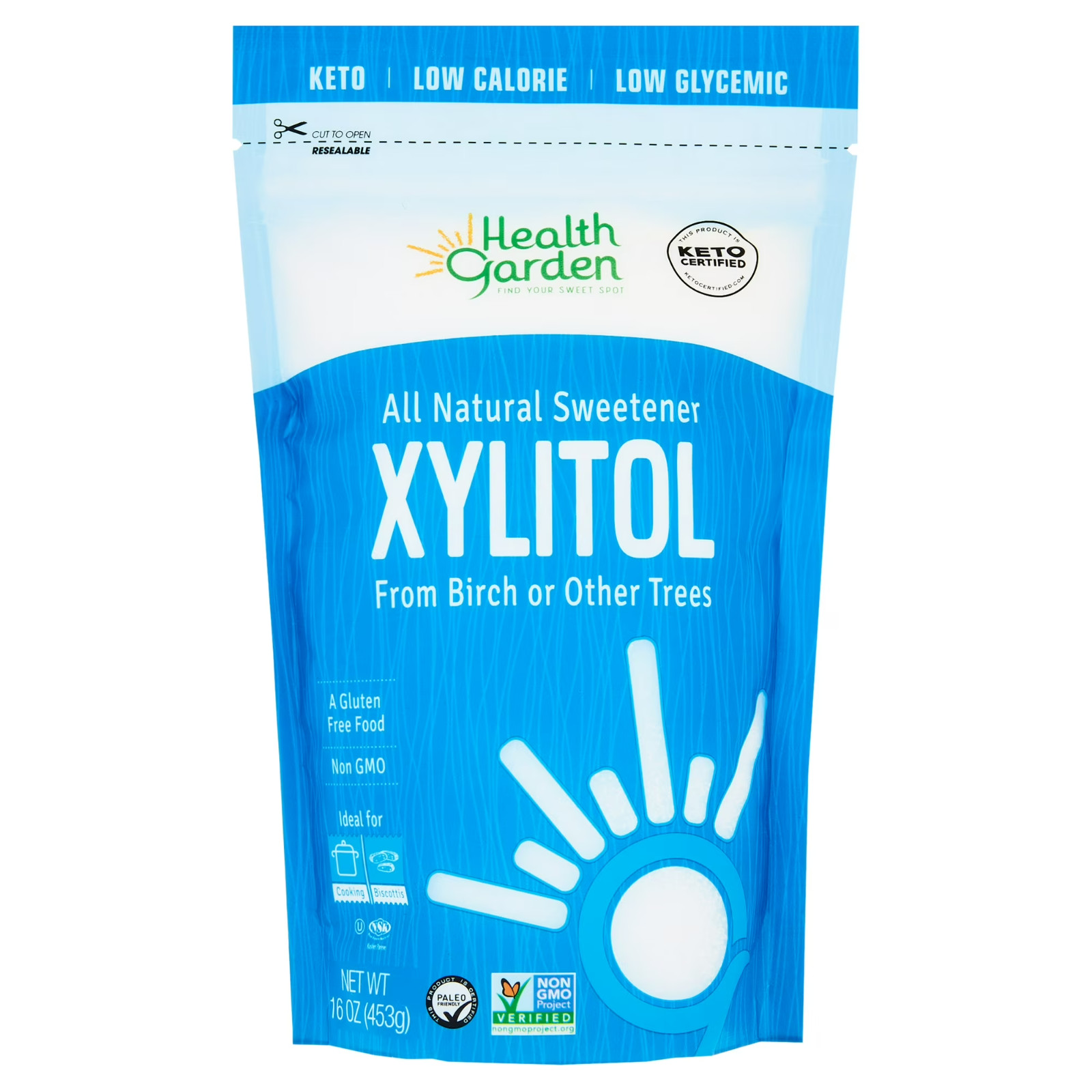 Health Garden Real Birch Xylitol All Natural Sweetener, 1.0 LB..... Health Garden Real Birch Xylitol All Natural Sweetener, 1.0 LB.....