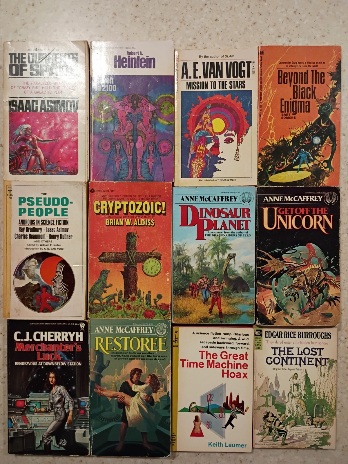 Large Lot of 12 Vintage Sci-fi Classic Books Paperbacks FAST Large Lot of 12 Vintage Sci-fi Classic Books Paperbacks FAST