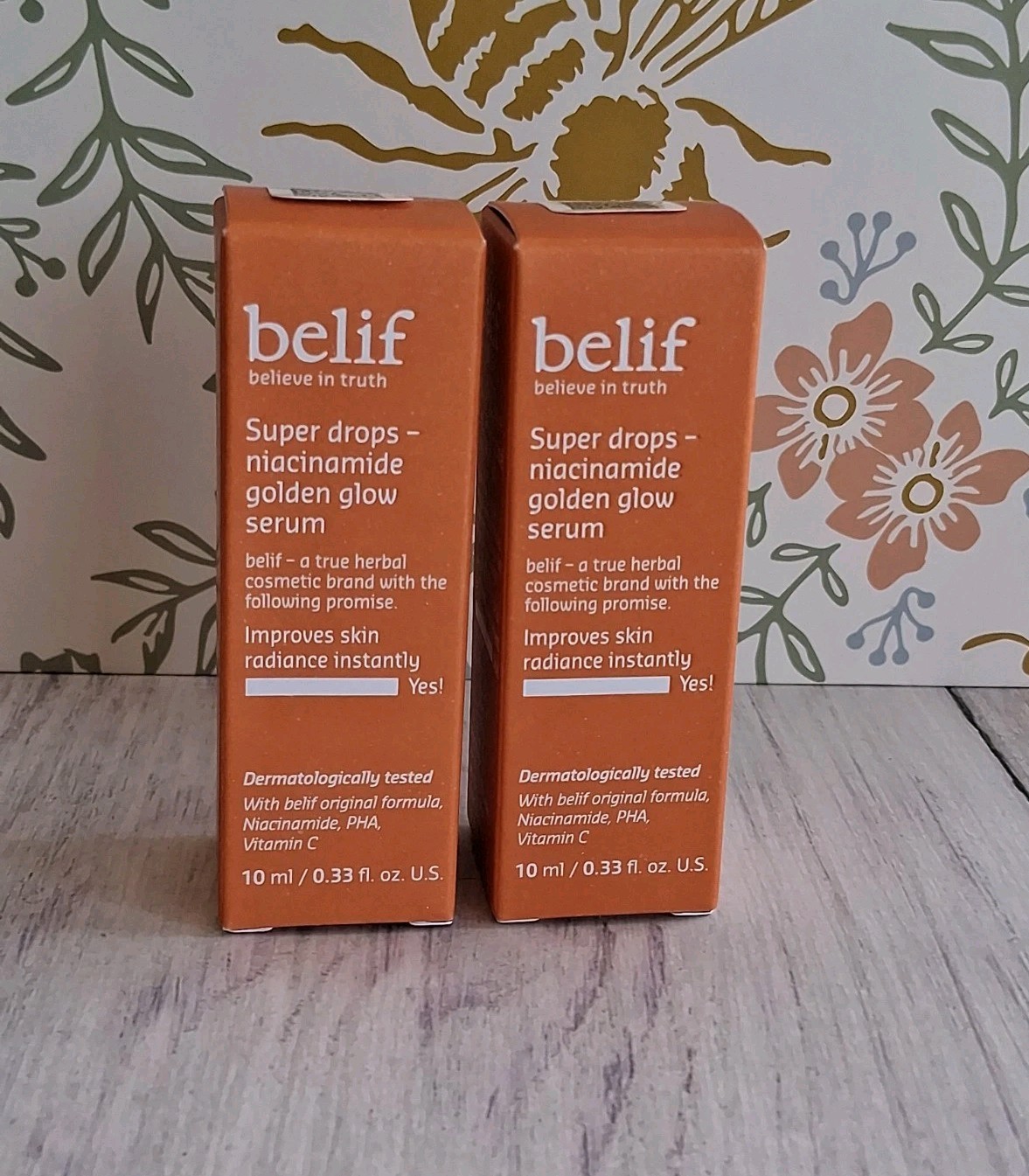 2x Belif Super Drops Niacinamide Golden Glow Skin Serum 10 mL /0.33 fl oz NEW 2x Belif Super Drops Niacinamide Golden Glow Skin Serum 10 mL /0.33 fl oz NEW