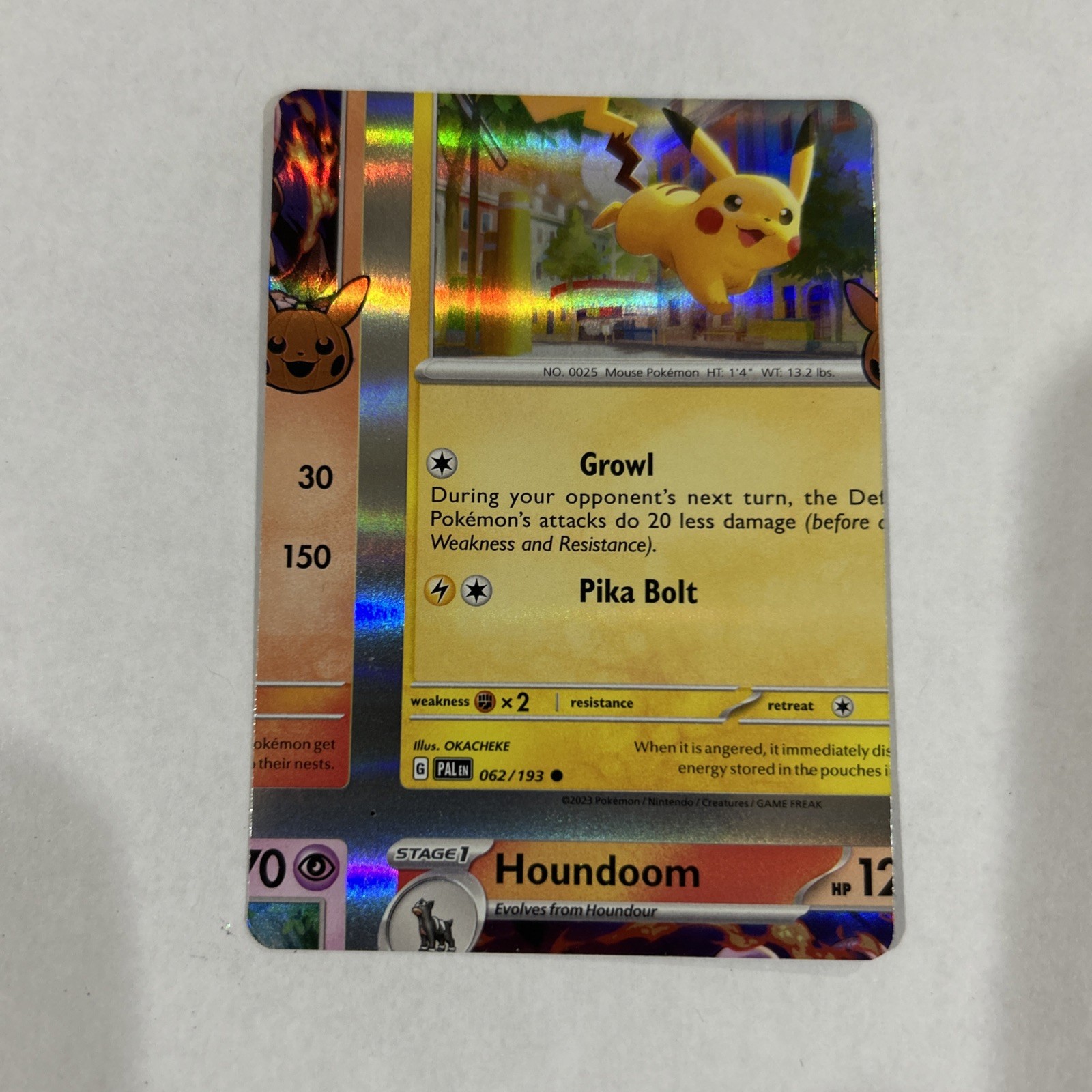 Pokemon Error Pikachu Holo Trick Or Trade Set NFC (non Factory Cut) - K63 Pokemon Error Pikachu Holo Trick Or Trade Set NFC (non Factory Cut) - K63