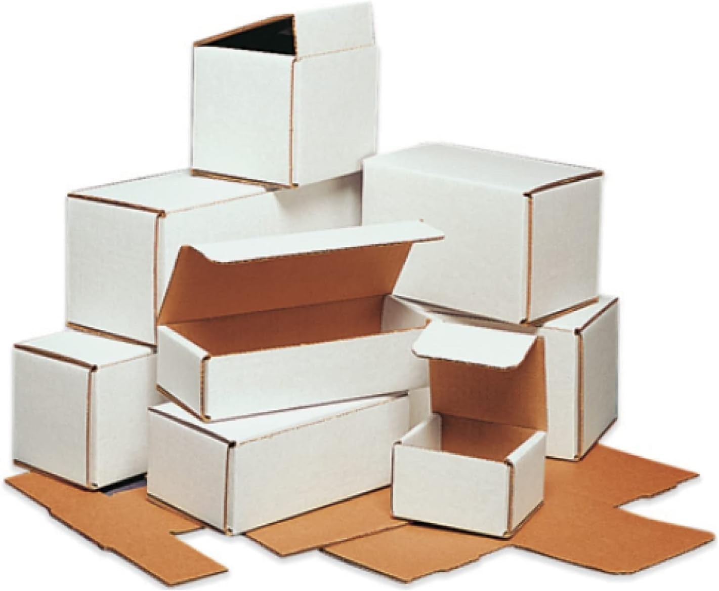 White Corrugated Shipping Boxes - Many Sizes Available White Corrugated Shipping Boxes - Many Sizes Available