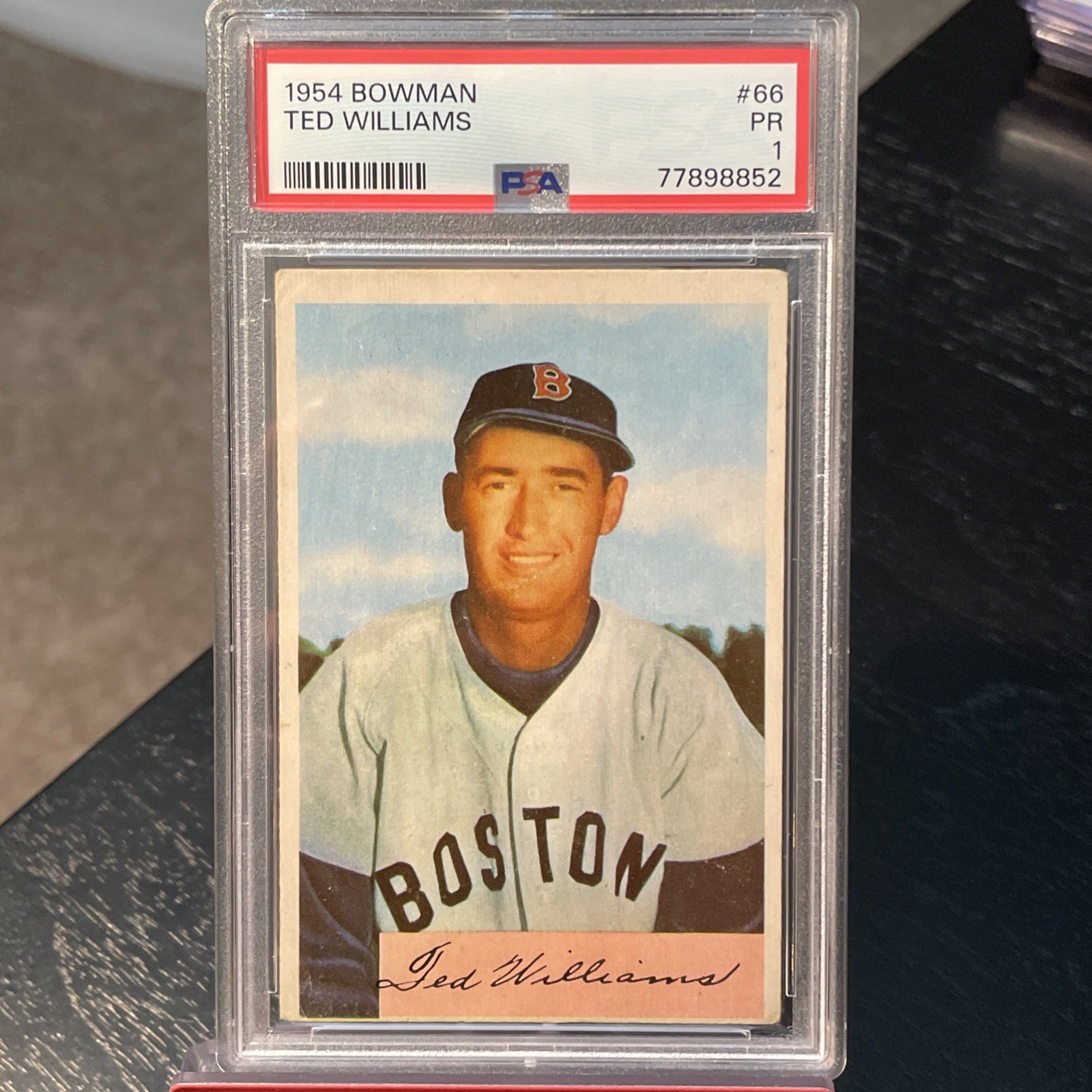 1954 Bowman #66 Ted Williams PSA 1 Vintage HOF SP 1954 Bowman #66 Ted Williams PSA 1 Vintage HOF SP
