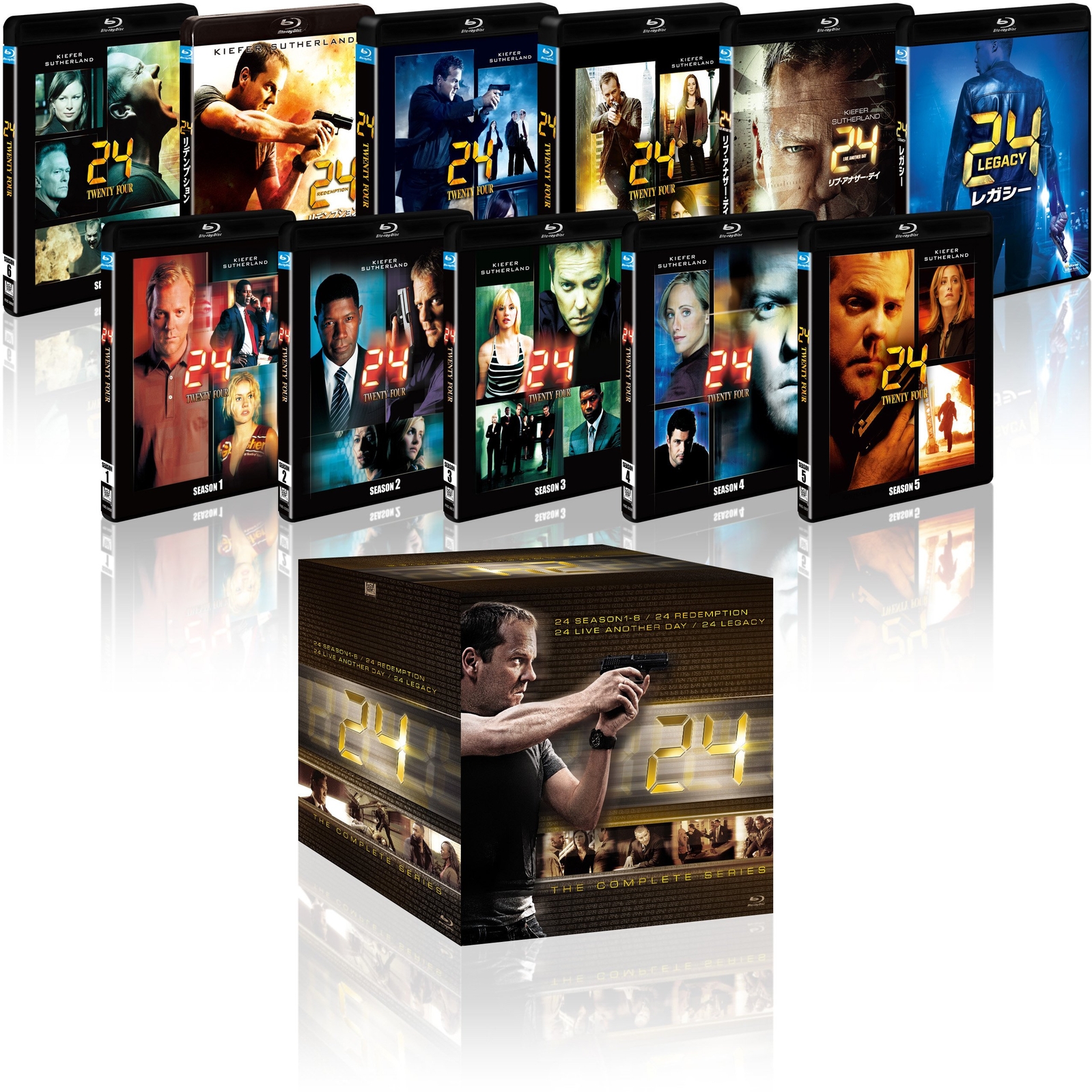 24 TWENTY FOUR COMPLETE BOX Seasons Redemption Lives Another Day Legacy Blu-ray