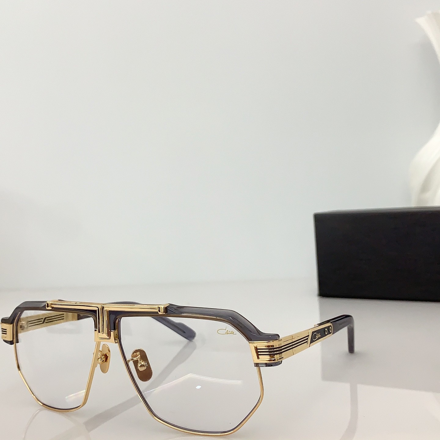 CAZAL MOD 995 Gold Black Aviator Eyeglasses 63□10-145 CAZAL MOD 995 Gold Black Aviator Eyeglasses 63□10-145