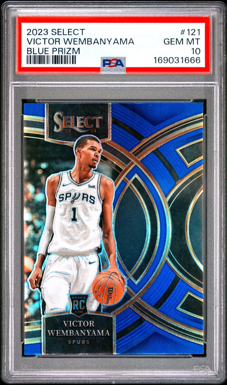 🔥PSA 10 2023 Panini Select Victor Wembanyama #121 Blue Prizm RC 🦄👽 🔥PSA 10 2023 Panini Select Victor Wembanyama #121 Blue Prizm RC 🦄👽