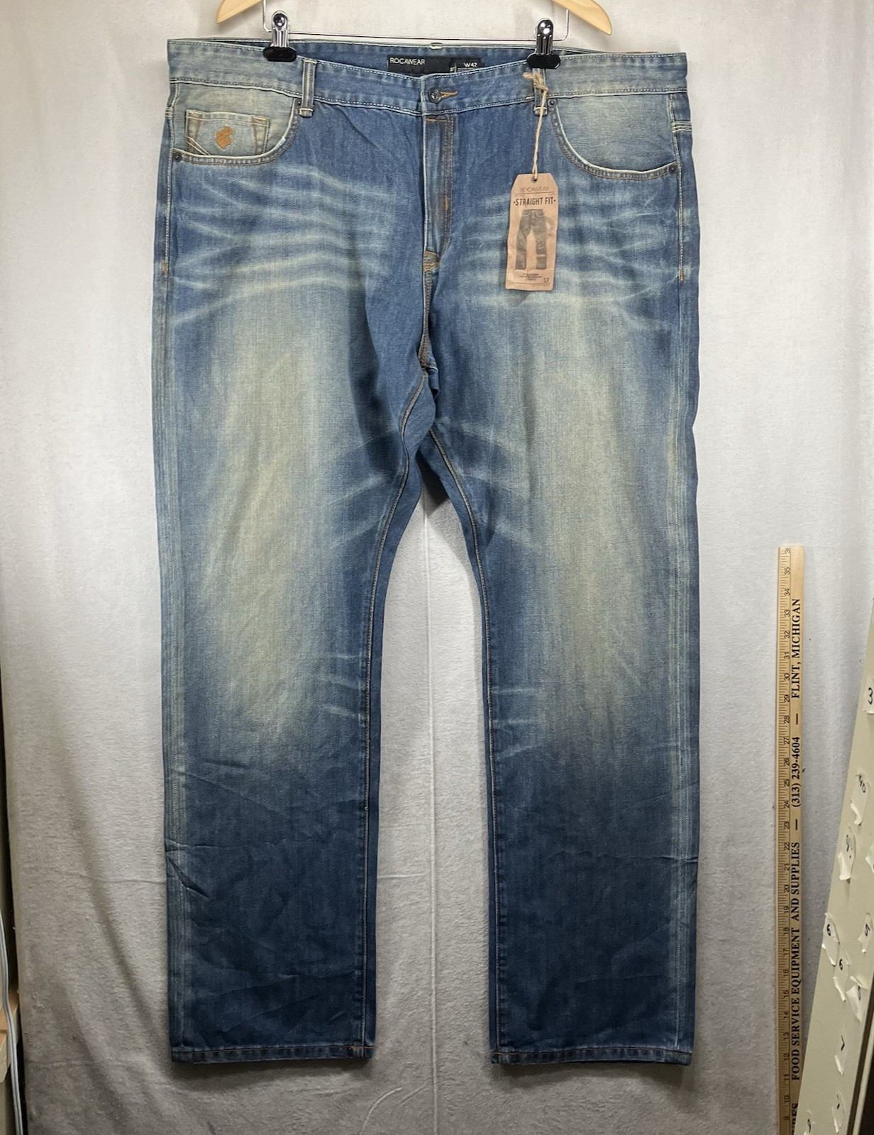 NWT Y2K Deadstock Roca Wear Fordham RD Jean New York Mens 42 Straight Fit 46X36 NWT Y2K Deadstock Roca Wear Fordham RD Jean New York Mens 42 Straight Fit 46X36