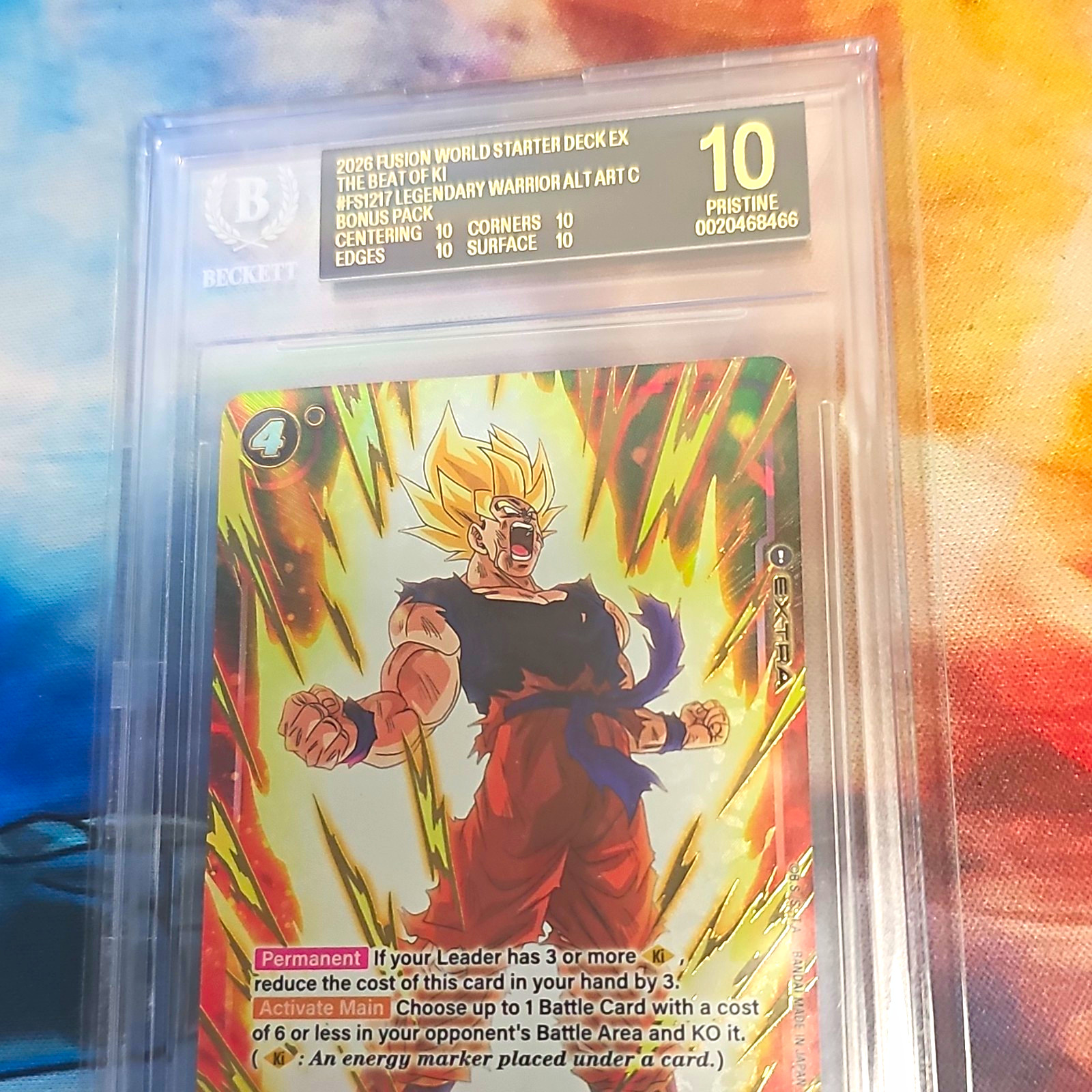 Bandai Dragon Ball Super Legendary Warrior FS1217 Alt Art Holo BGS BL 10 Pop 1