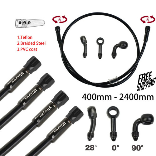 AN3 Braided Brake Hose Motorcycle Hydraulic Clutch Oil Line Tube AN3 Braided Brake Hose Motorcycle Hydraulic Clutch Oil Line Tube