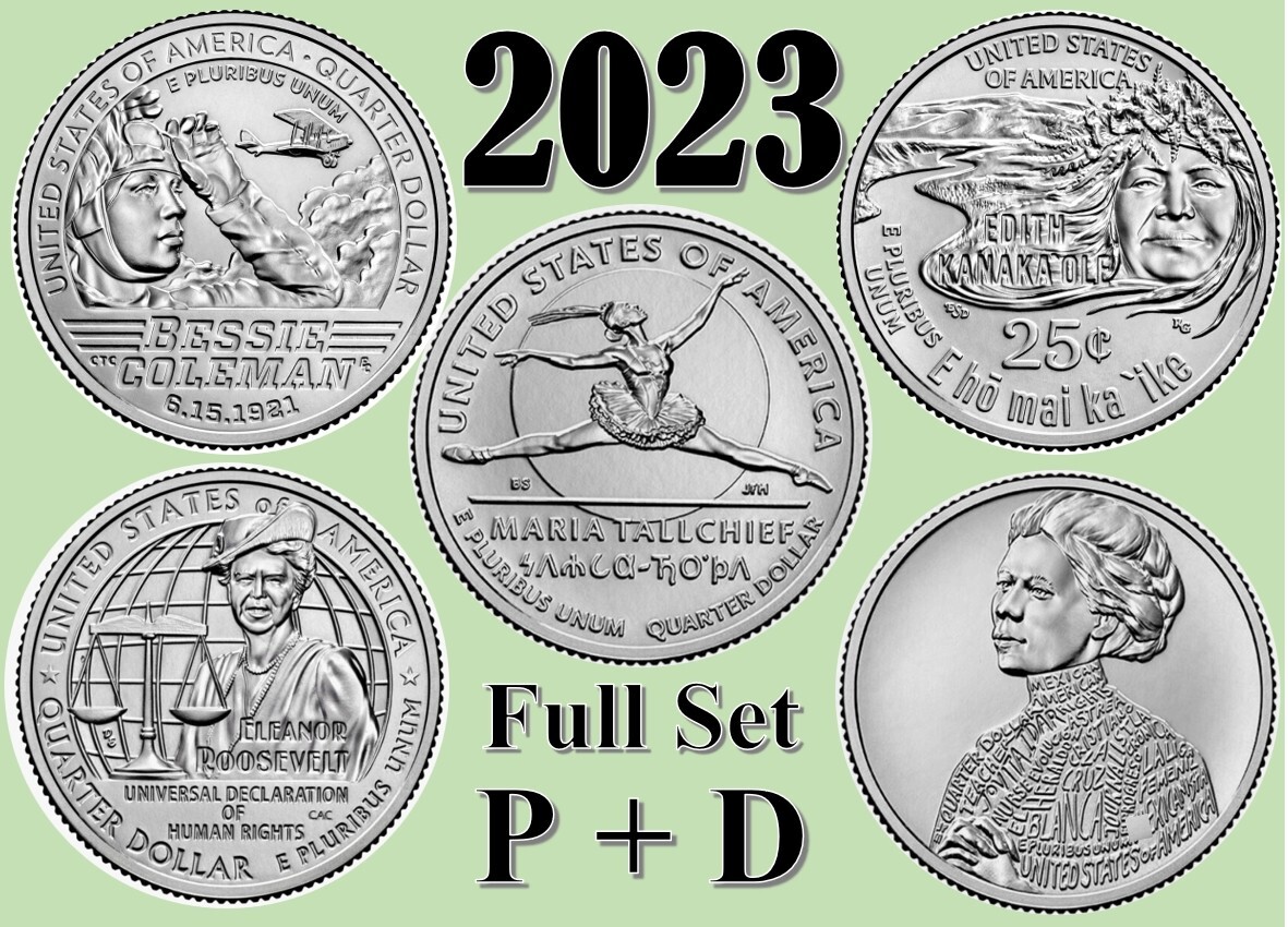 💰 2023 P &D American Women Quarters - Full Set 2023 of 10 coins - UNC - US Mint 💰 2023 P &D American Women Quarters - Full Set 2023 of 10 coins - UNC - US Mint