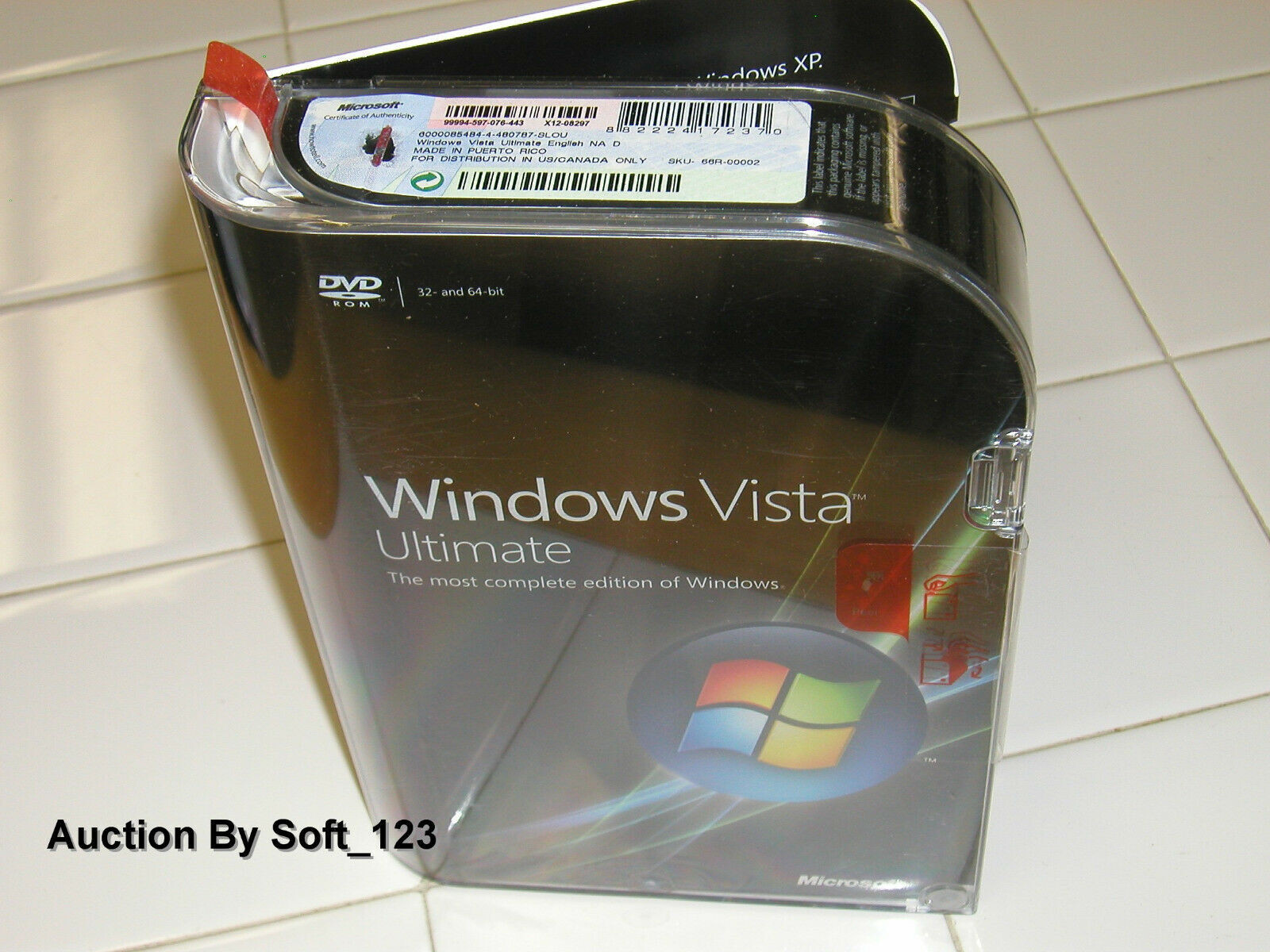 Microsoft Windows Vista Ultimate Full 32 Bit & 64 Bit DVDs =NEW SEALED BOX=