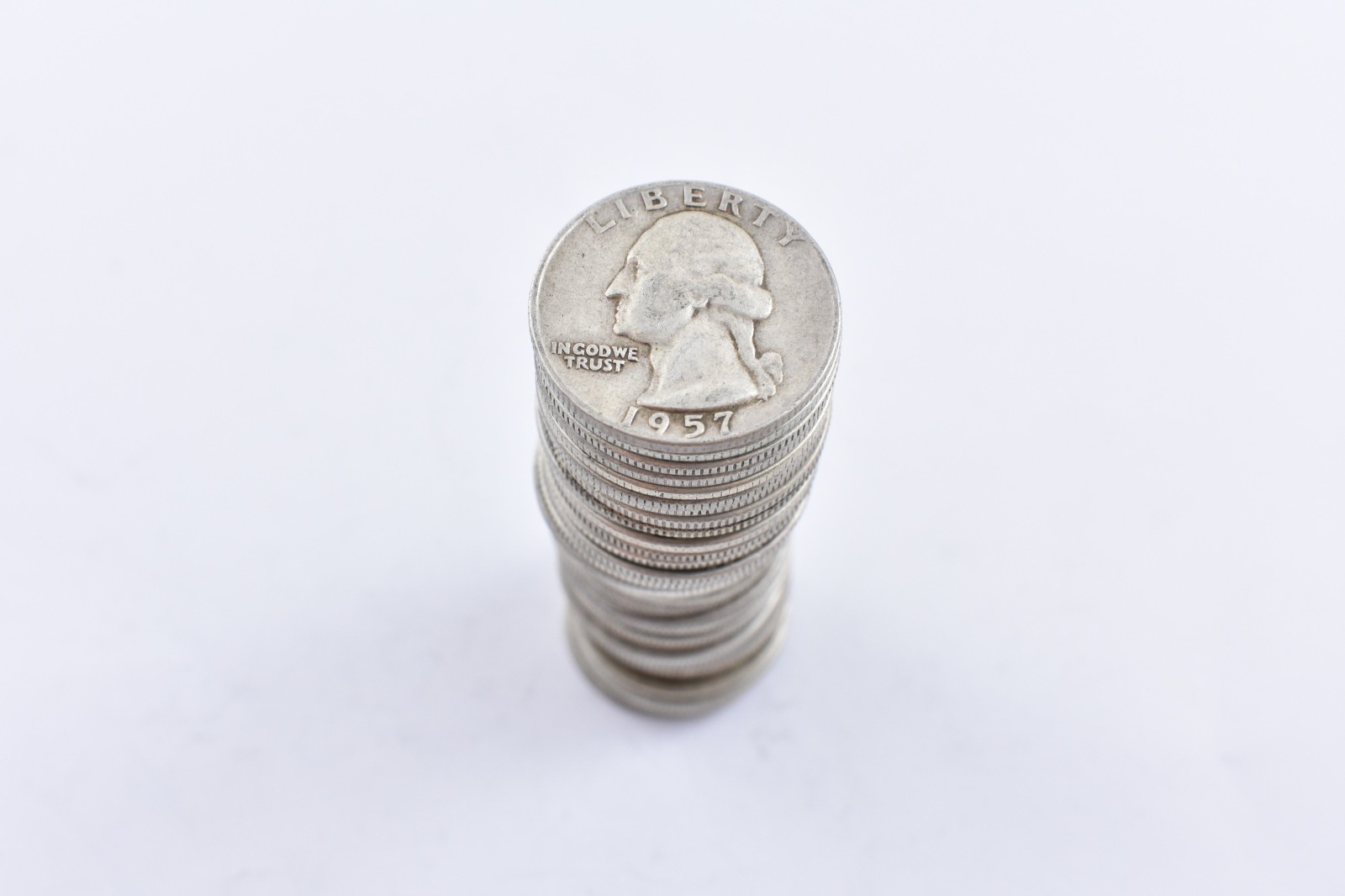 (40) 1950's-1964 Washington Quarter 90% Silver $10 Face ROLL (40) 1950's-1964 Washington Quarter 90% Silver $10 Face ROLL