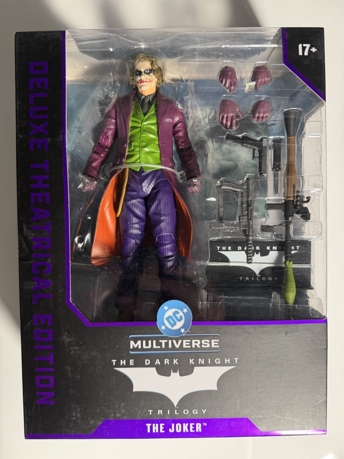 Read* McFarlane DC Multiverse Deluxe Theatrical Edition Joker Dark Knight *New*