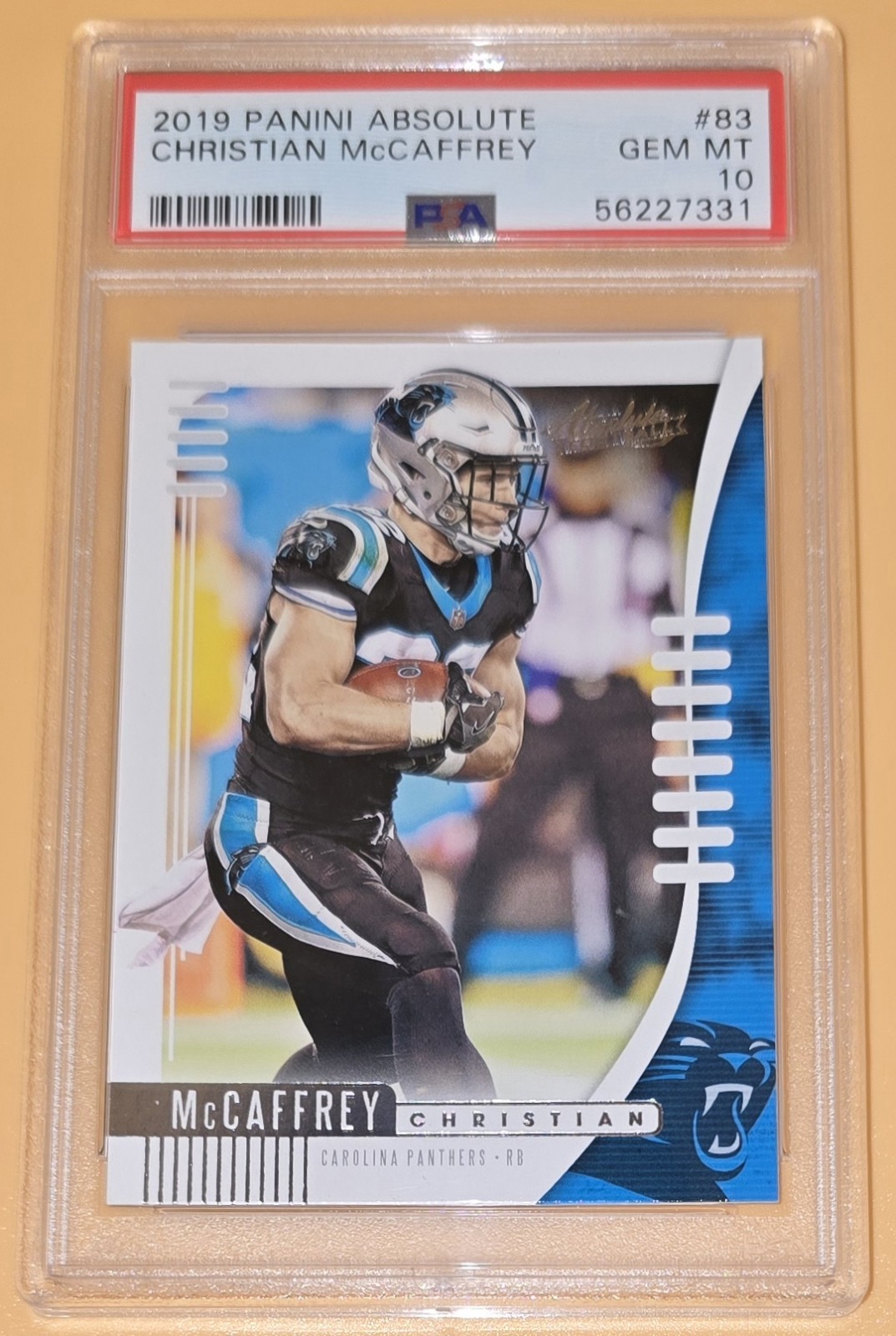 Christian McCaffrey PSA 10 Low Pop 1 2019 Panini Absolute Carolina Panthers NFL