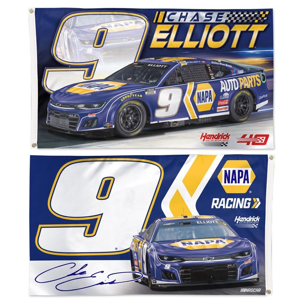 Chase Elliott #9 Napa Racing Nascar Double-Sided 3x5 Flag Chase Elliott #9 Napa Racing Nascar Double-Sided 3x5 Flag