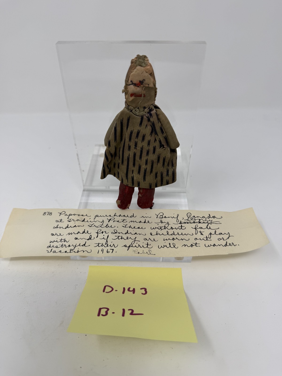Vintage Stoney Nakoda First Nations Doll - Banff 1967 Vintage Stoney Nakoda First Nations Doll - Banff 1967