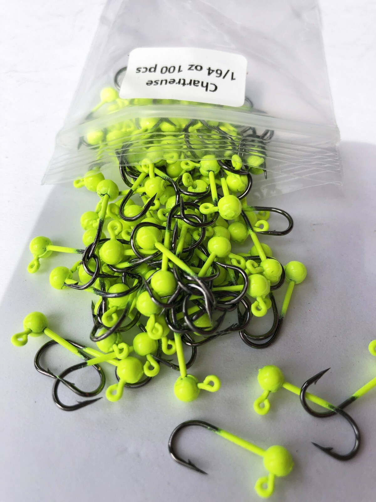 Lures Pro 100 PCs 1/64 oz Lead Jighead Fishing hooks Trout No collar Crappie Lures Pro 100 PCs 1/64 oz Lead Jighead Fishing hooks Trout No collar Crappie