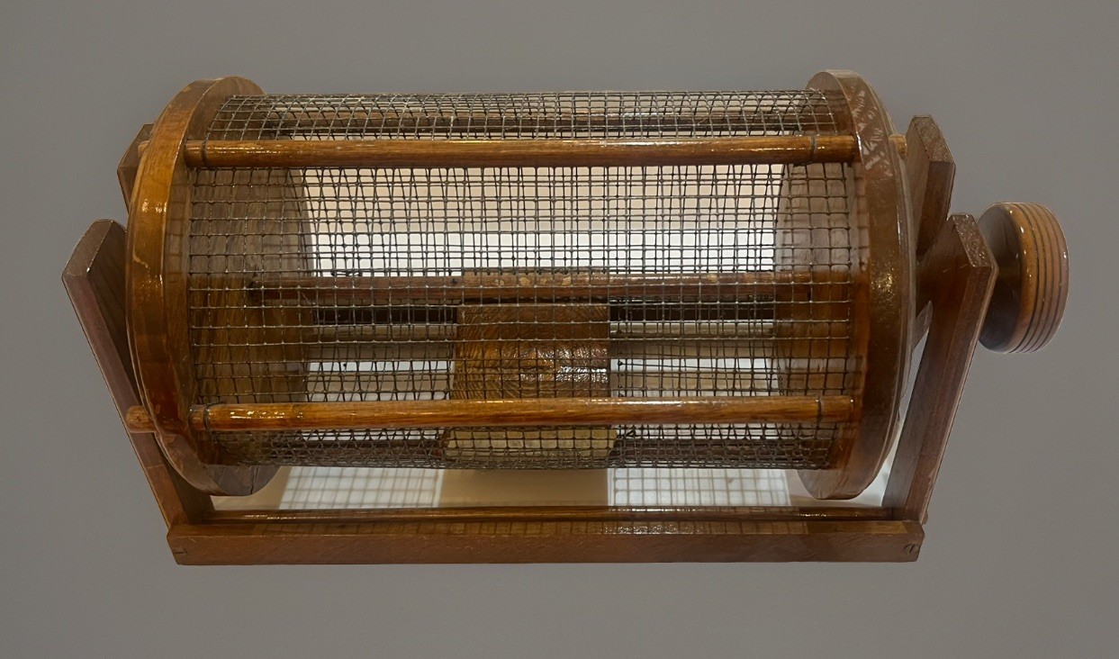 Vintage Handcrafted Wooden Raffle Ticket Spinner Drum Cage Bingo - 13” Long NICE Vintage Handcrafted Wooden Raffle Ticket Spinner Drum Cage Bingo - 13” Long NICE