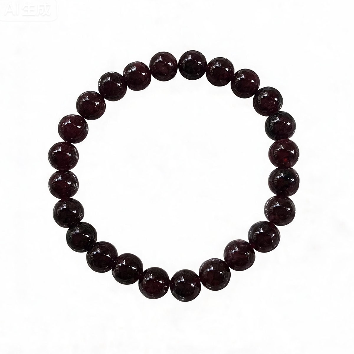 Natural Garnet Bracelet Dark Red Crystal Beaded Stretch Round Gemstone Natural Garnet Bracelet Dark Red Crystal Beaded Stretch Round Gemstone