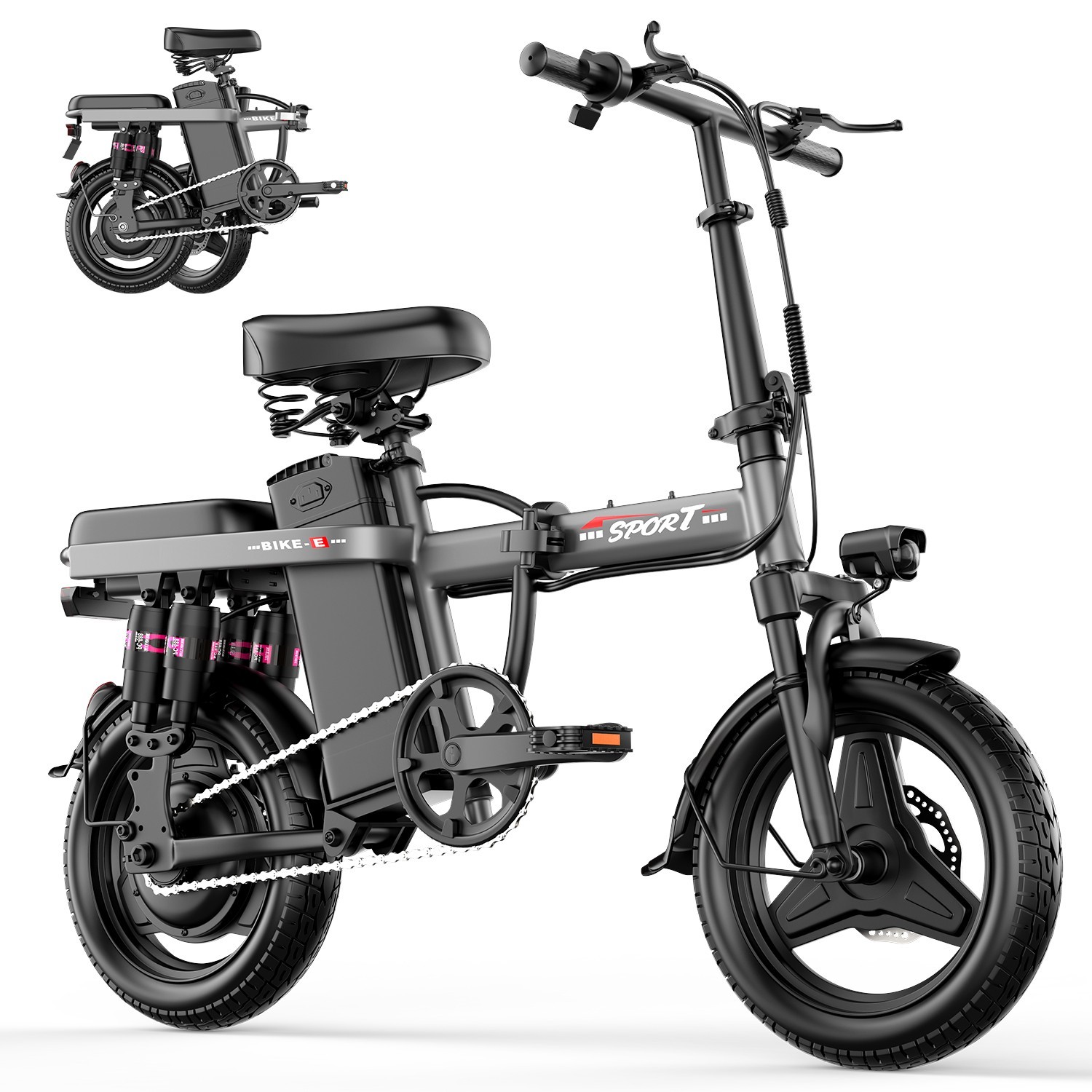 ASKGO Lightweight Folding Ebike 1500W 48V 25MPH 14