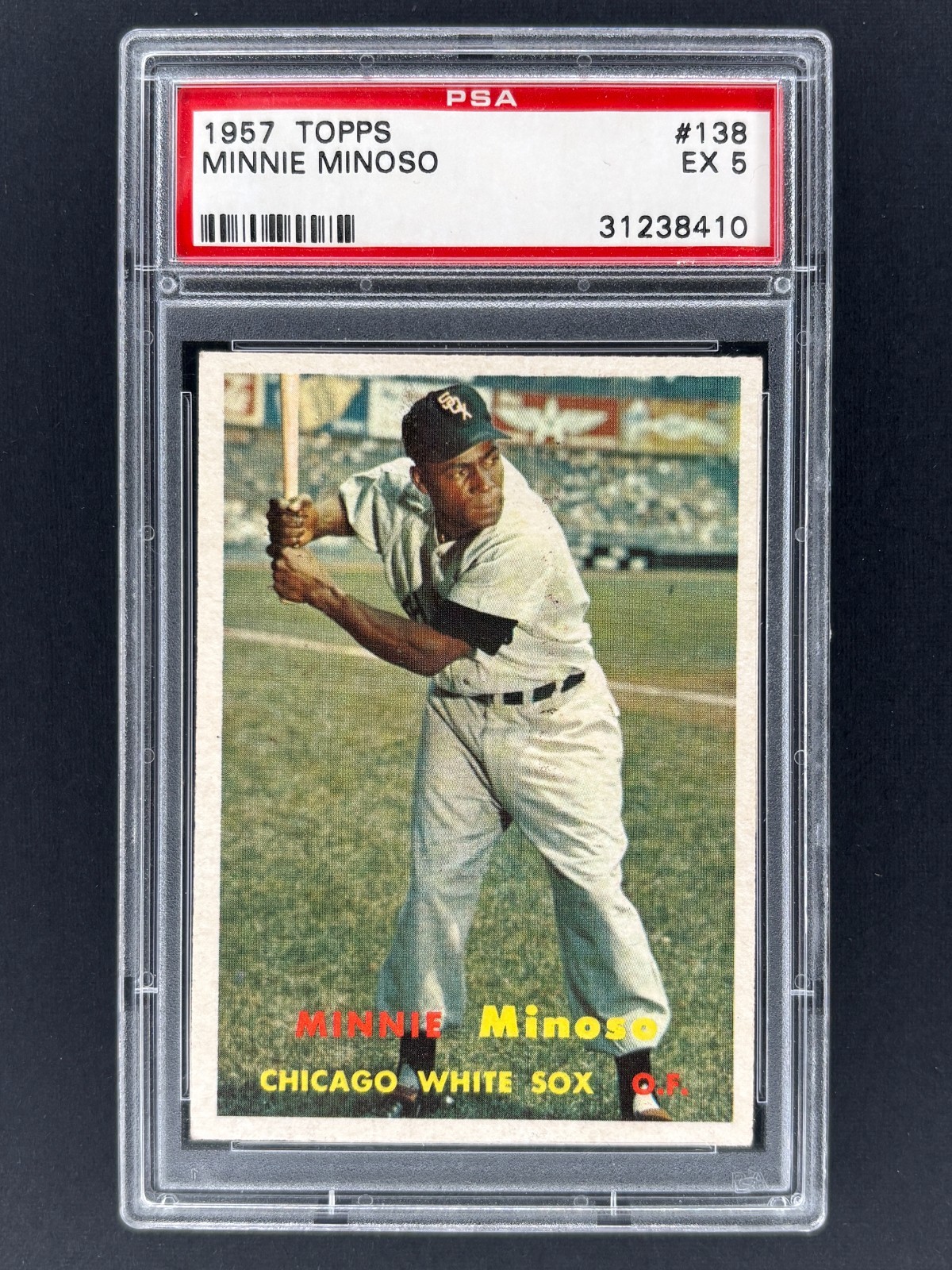 1957 Topps #138 Minnie Minoso PSA EX 5 ~ Vintage Chicago White Sox 1957 Topps #138 Minnie Minoso PSA EX 5 ~ Vintage Chicago White Sox