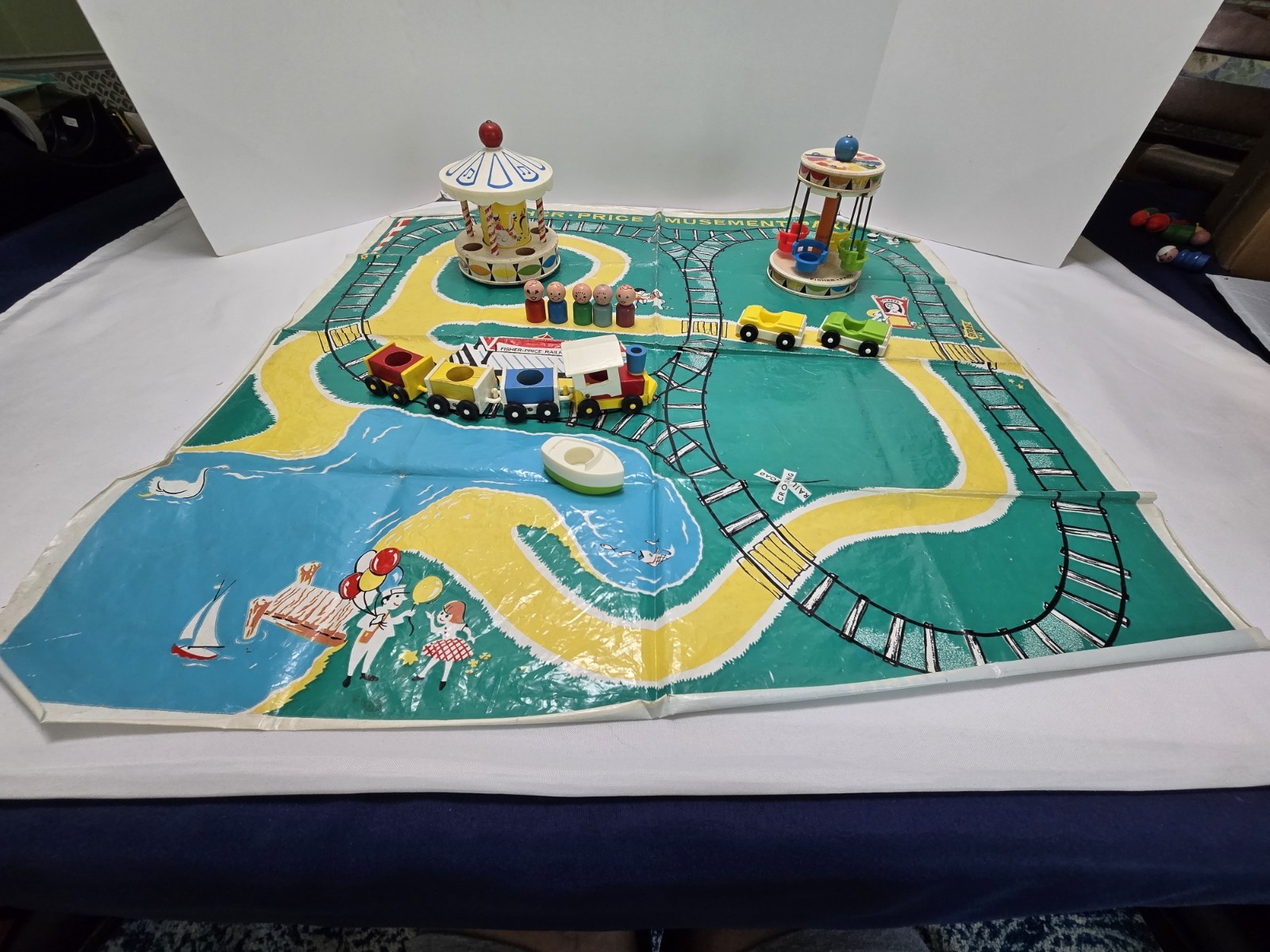 Vintage Fisher Price Little People Amusement Park 1963 Vintage Fisher Price Little People Amusement Park 1963