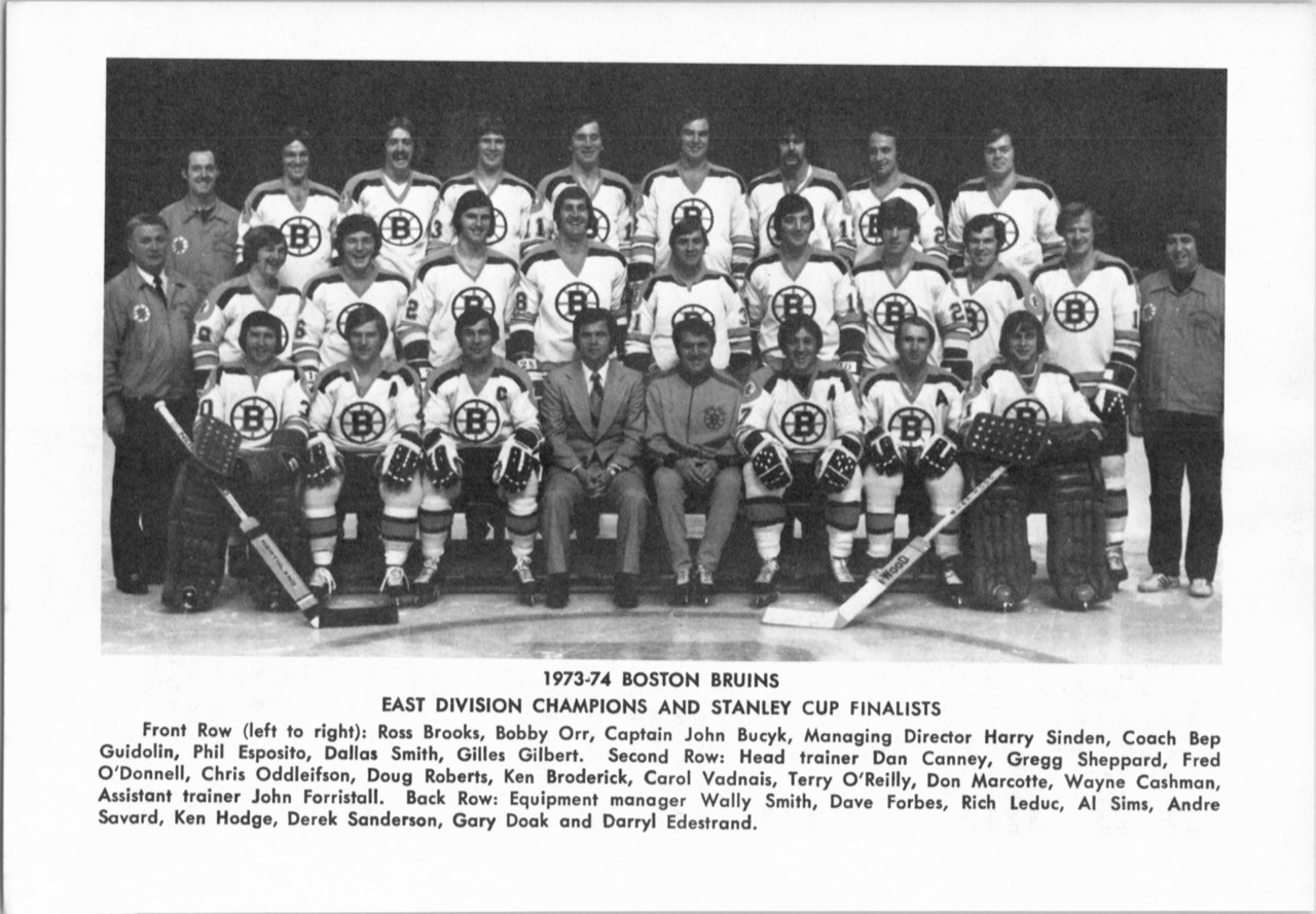 1973-74 Boston Bruins Team Photo - Bobby Orr, John Bucyk - Vintage Article Page