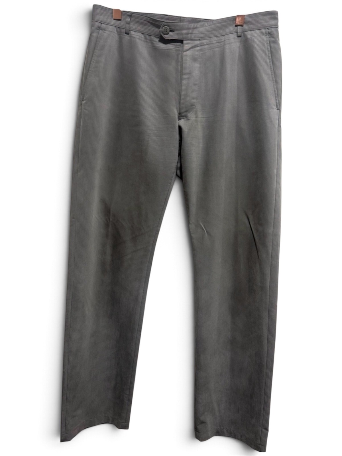 Armani Collezioni Men’s Gray Pinstripe Dress Pants 36x33 Flat Front Armani Collezioni Men’s Gray Pinstripe Dress Pants 36x33 Flat Front