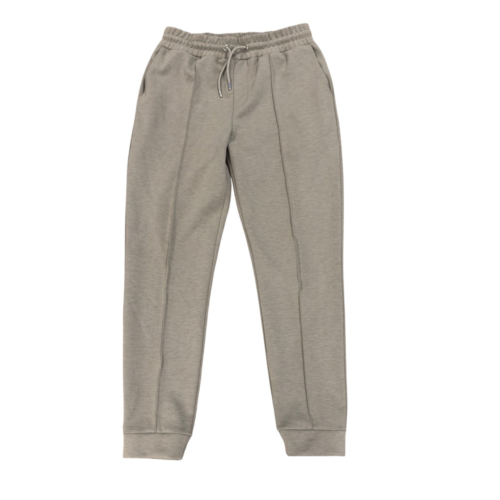 Reiss Men\'s Size Medium Taupe Premier Premium Interlock Jersey Joggers Pants euc Reiss Men\'s Size Medium Taupe Premier Premium Interlock Jersey Joggers Pants euc